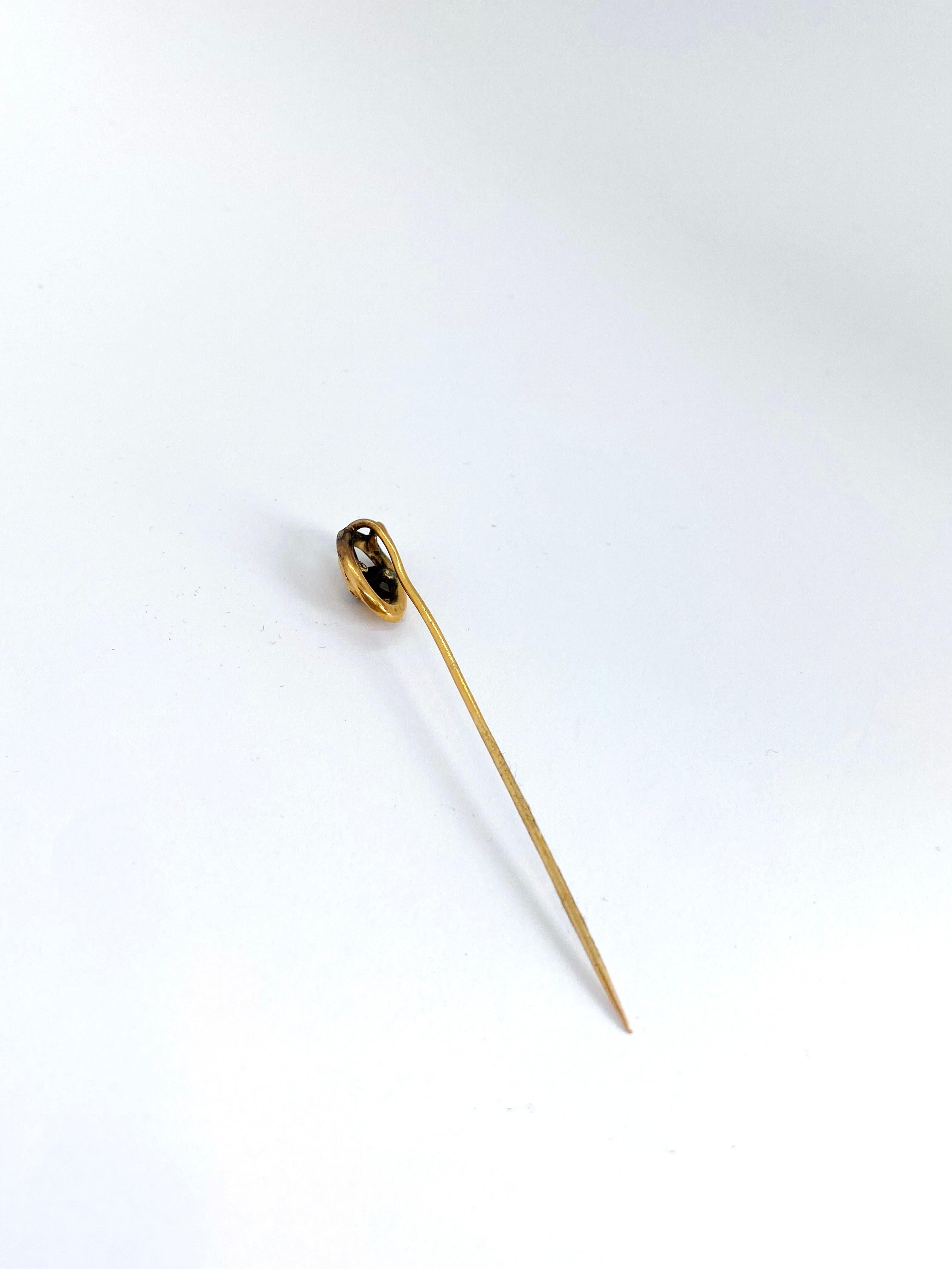 Stickpin Gold and Pearl In Good Condition For Sale In Orimattila, FI