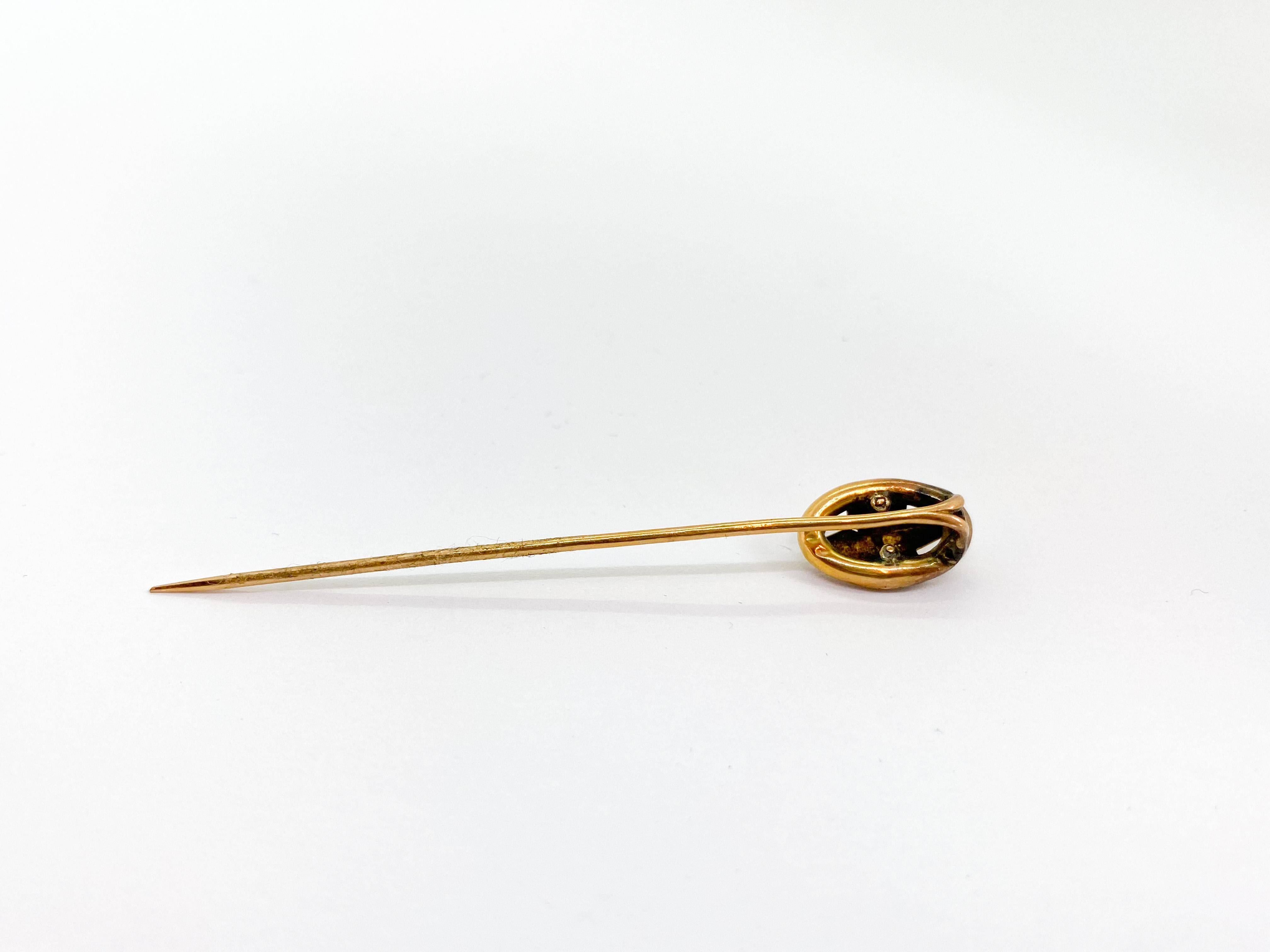 Women's or Men's Stickpin Gold and Pearl For Sale