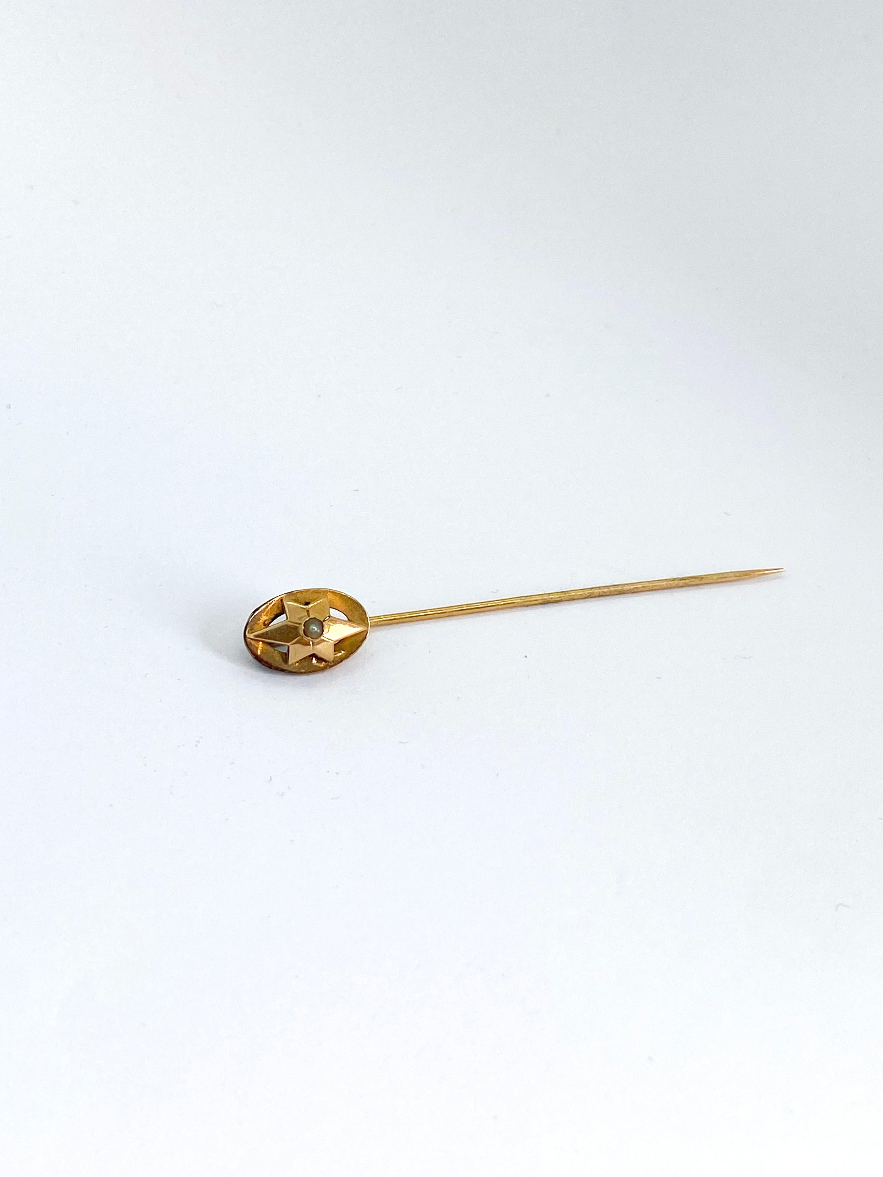 Stickpin Gold and Pearl For Sale 1