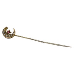 Antique Stickpin Gold and Pearl