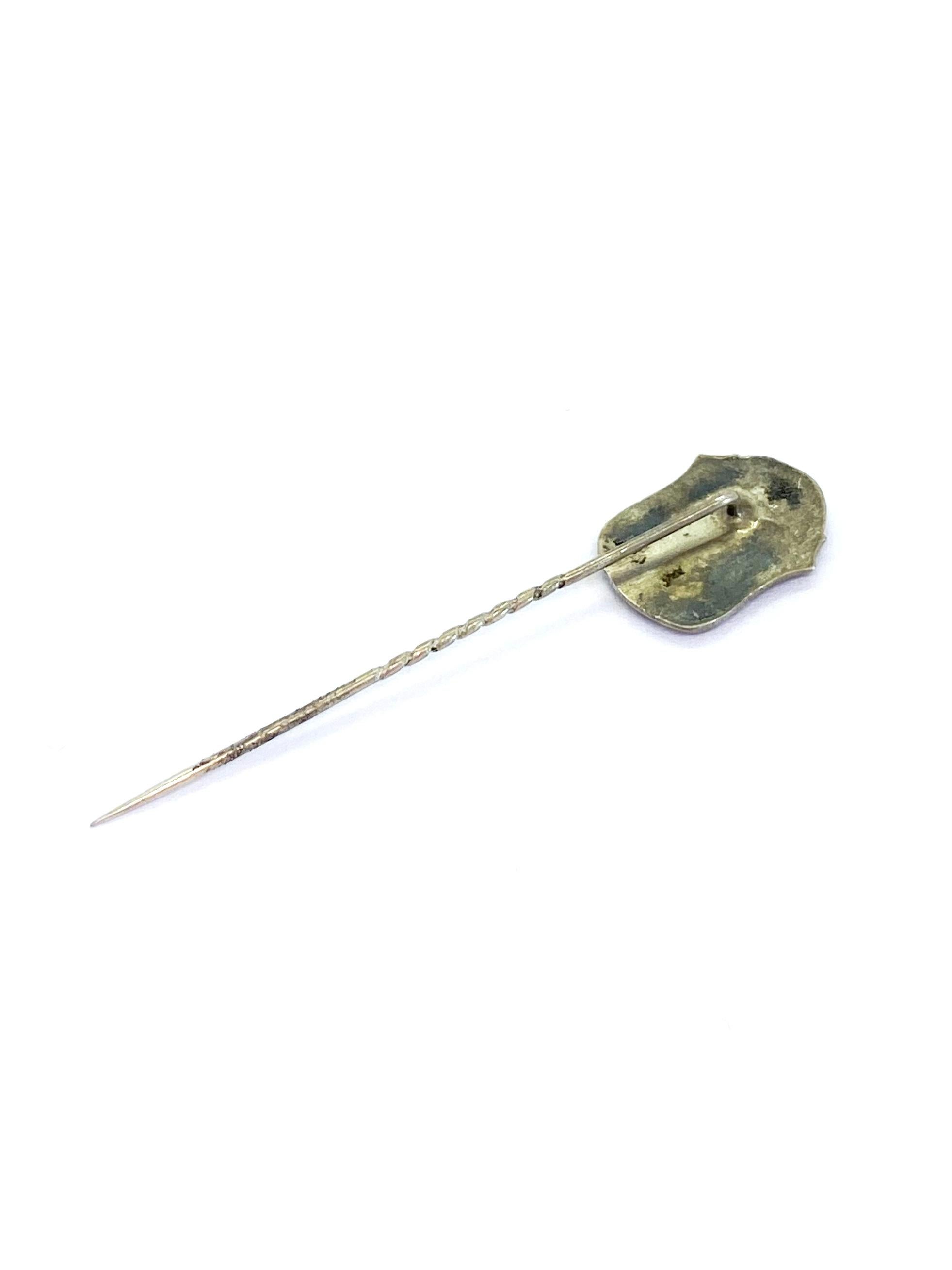 Stickpin Argent Art Deco Jugend.
Stik Pin
Aiguille fine, je ne sais pas où elle a été fabriquée.
Je doute de la fabrication pour le début du 20e siècle.