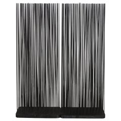 Bâtons standard noirs de 120 cm avec embout en caoutchouc noir