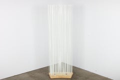 Bâtons blancs de 180 cm avec embouts courbés en bois