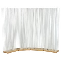 Bâtons blancs de 180 cm avec embouts courbés en bois