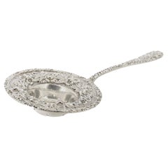 Stieff Repousse Sterling Silver Tea Strainer