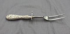 Stieff Sterling Silver Handled Roast Carving Set in "Rose" or "Baltimore Rose" P