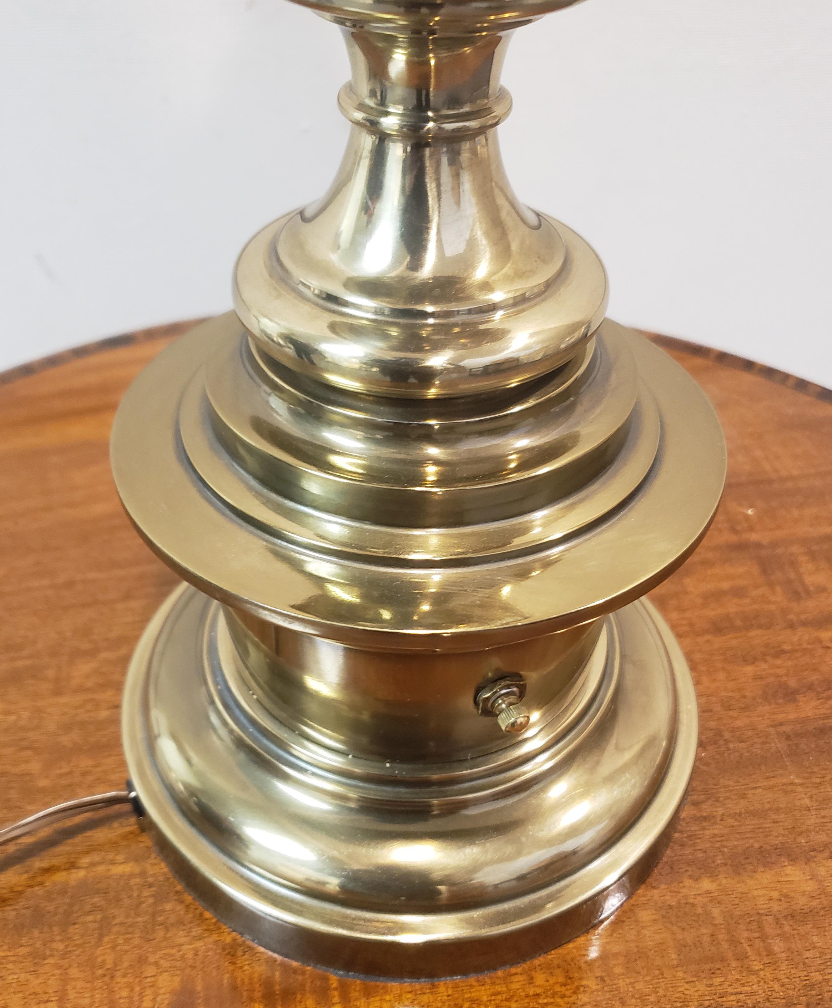 Metalwork Stiffel  Art Nouveau Style Large Brass Table Lamp For Sale