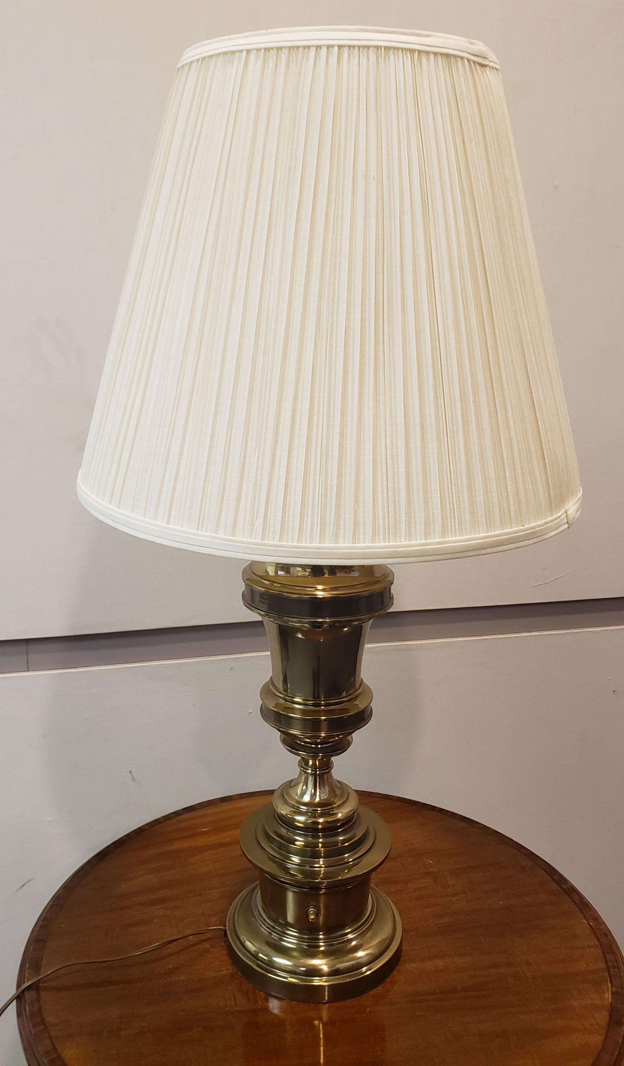 20th Century Stiffel  Art Nouveau Style Large Brass Table Lamp For Sale