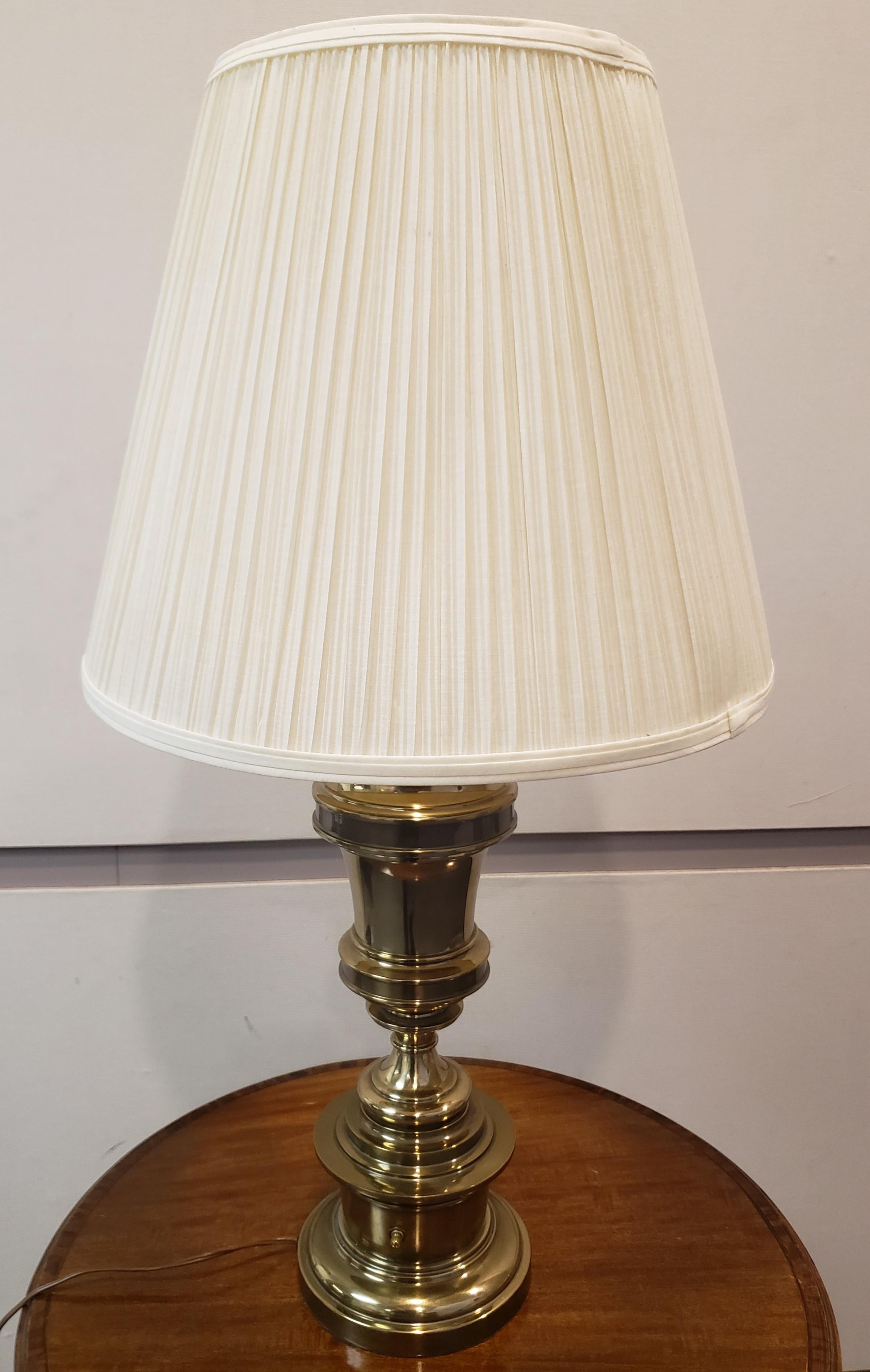 Stiffel  Art Nouveau Style Large Brass Table Lamp For Sale 1
