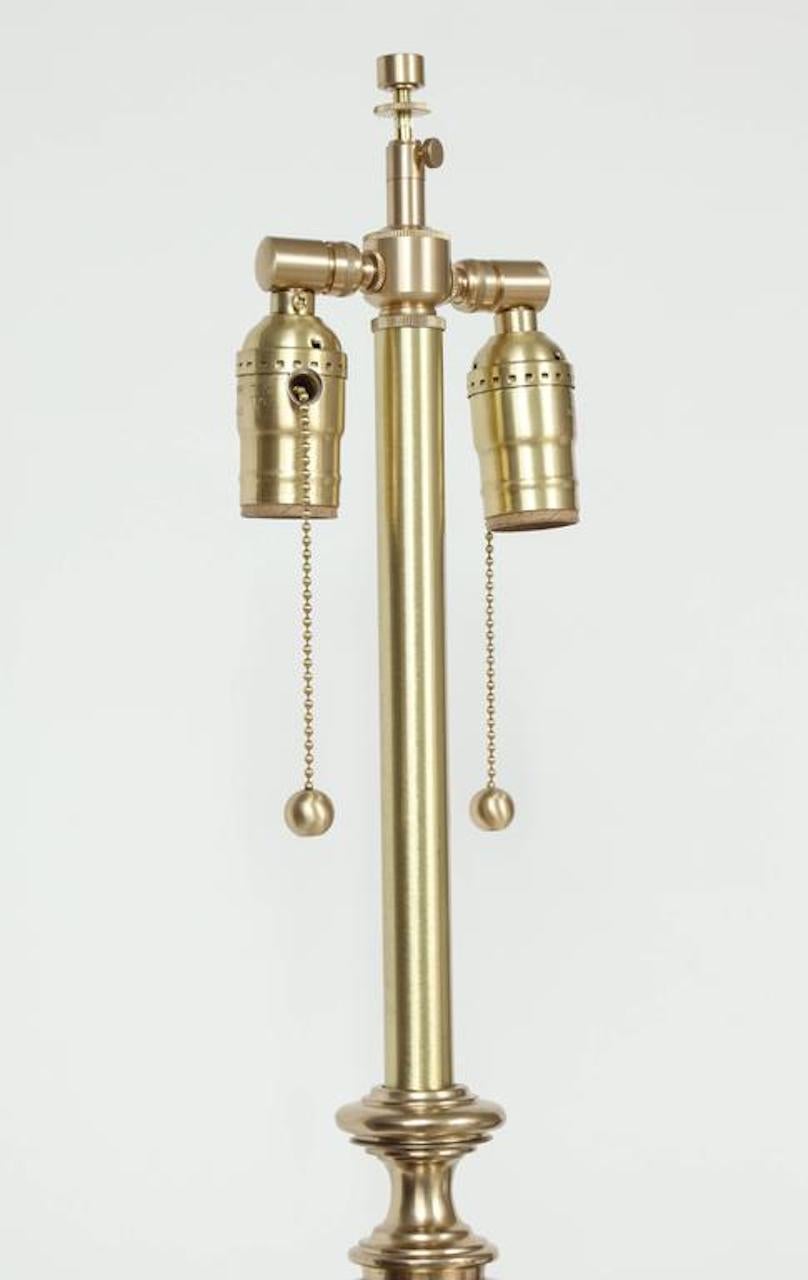 Stiffel Blue Crackle Glaze TOTEM Lamps 1