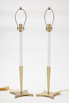 Stiffel Brass Candlestick Lamps