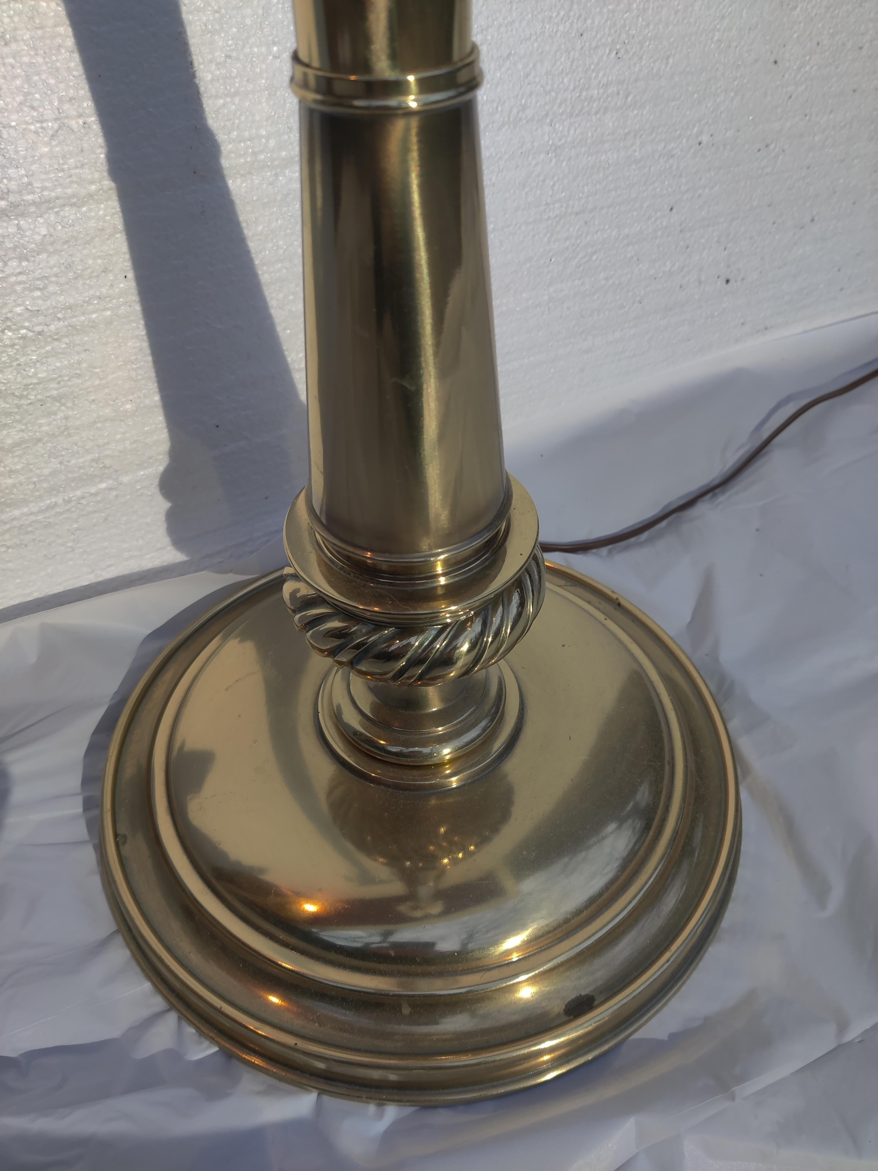 20th Century Stiffel Brass Floor Lamp For Sale