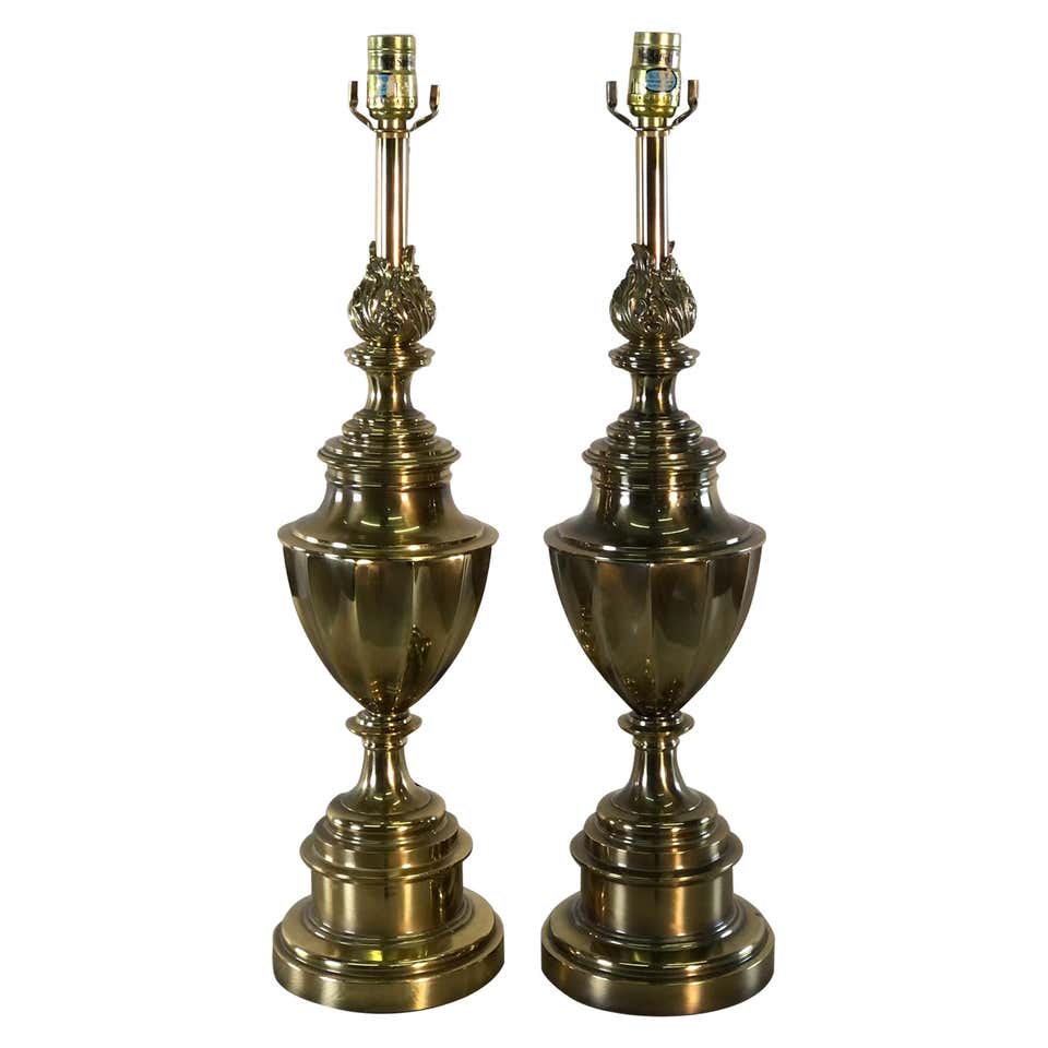 Stiffel Brass Table Lamps, Pair at 1stDibs