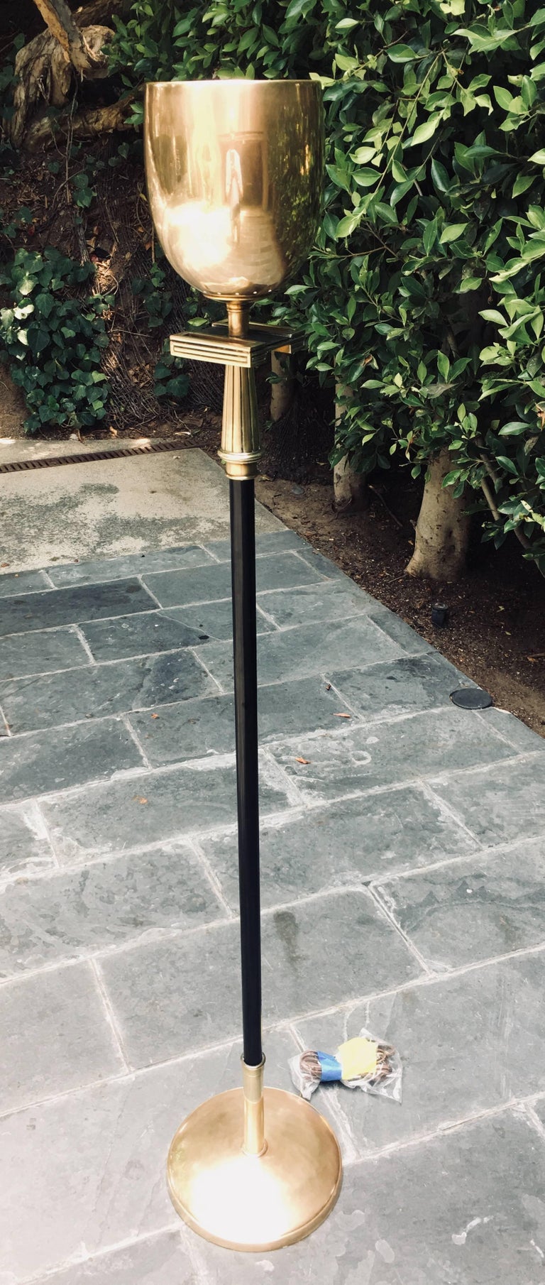 Stiffel Brass Torchere Floor Lamp with Greek Key Design ...
