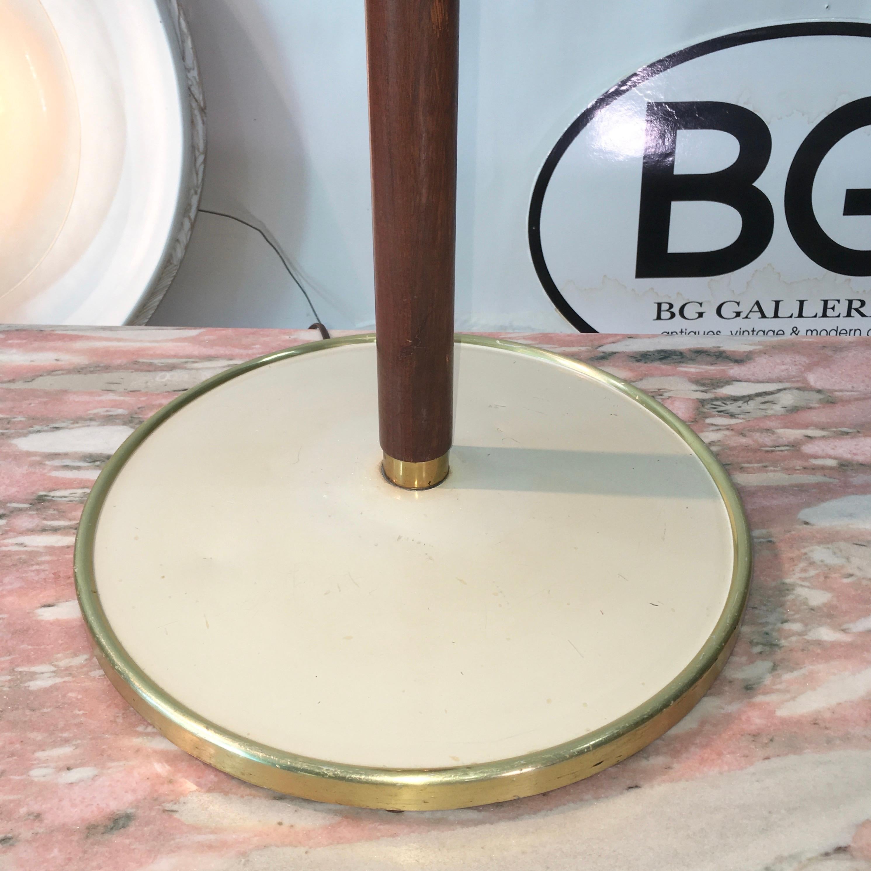 Mid-20th Century Stiffel Brass and Walnut Floor Lamp