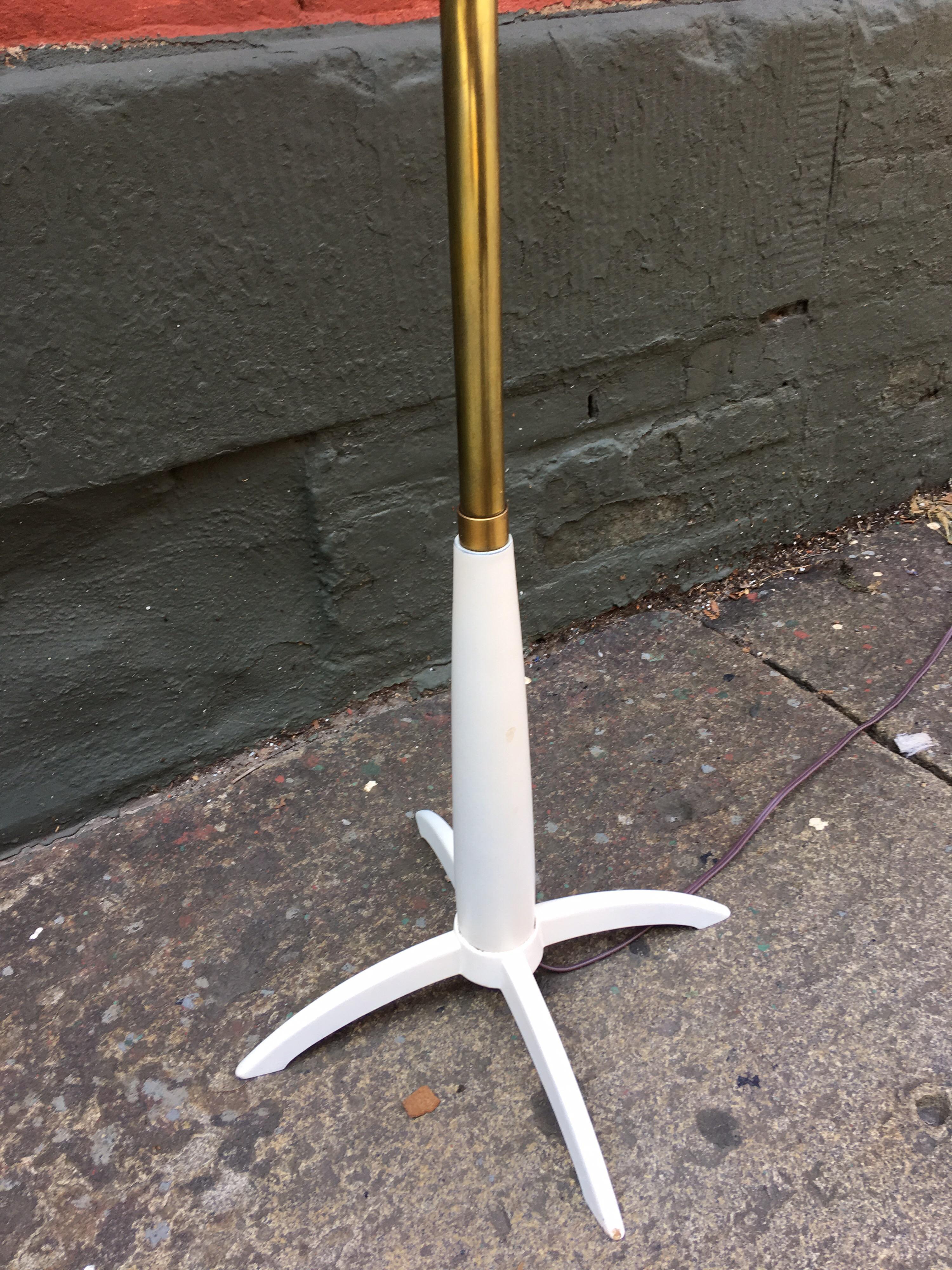 Stiffel Floor Lamp with Original Maria Kipp Shade In Good Condition In Philadelphia, PA