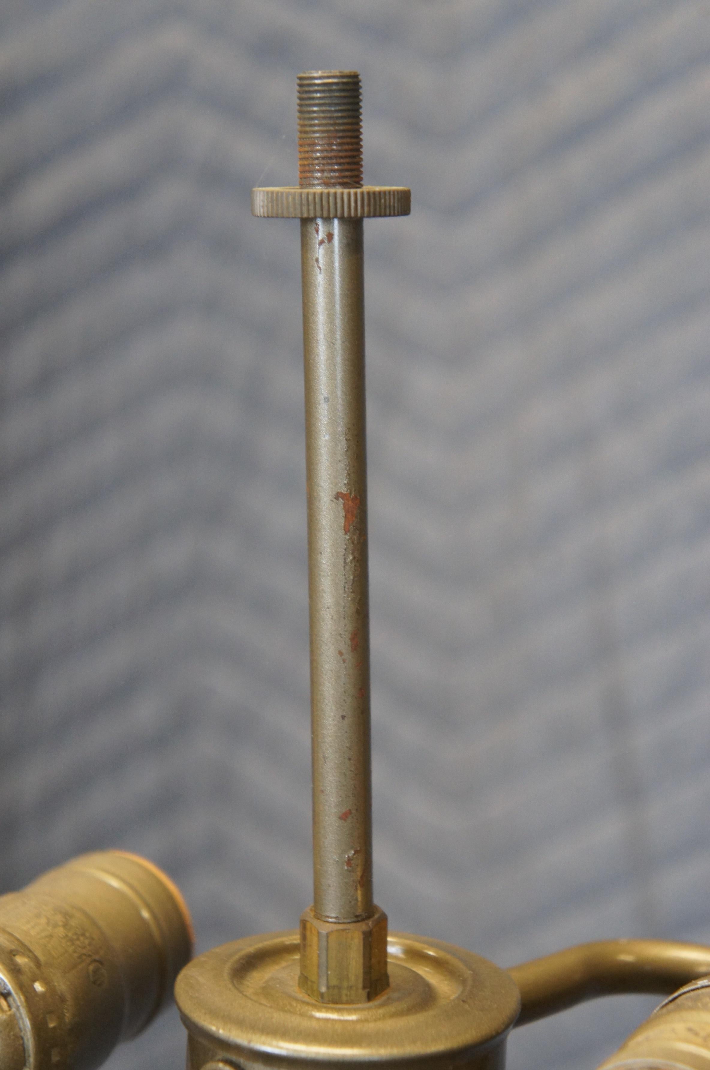 Stiffel Hollywood Regency Brass Two Light Candlestick Tripod Floor Lamp 52