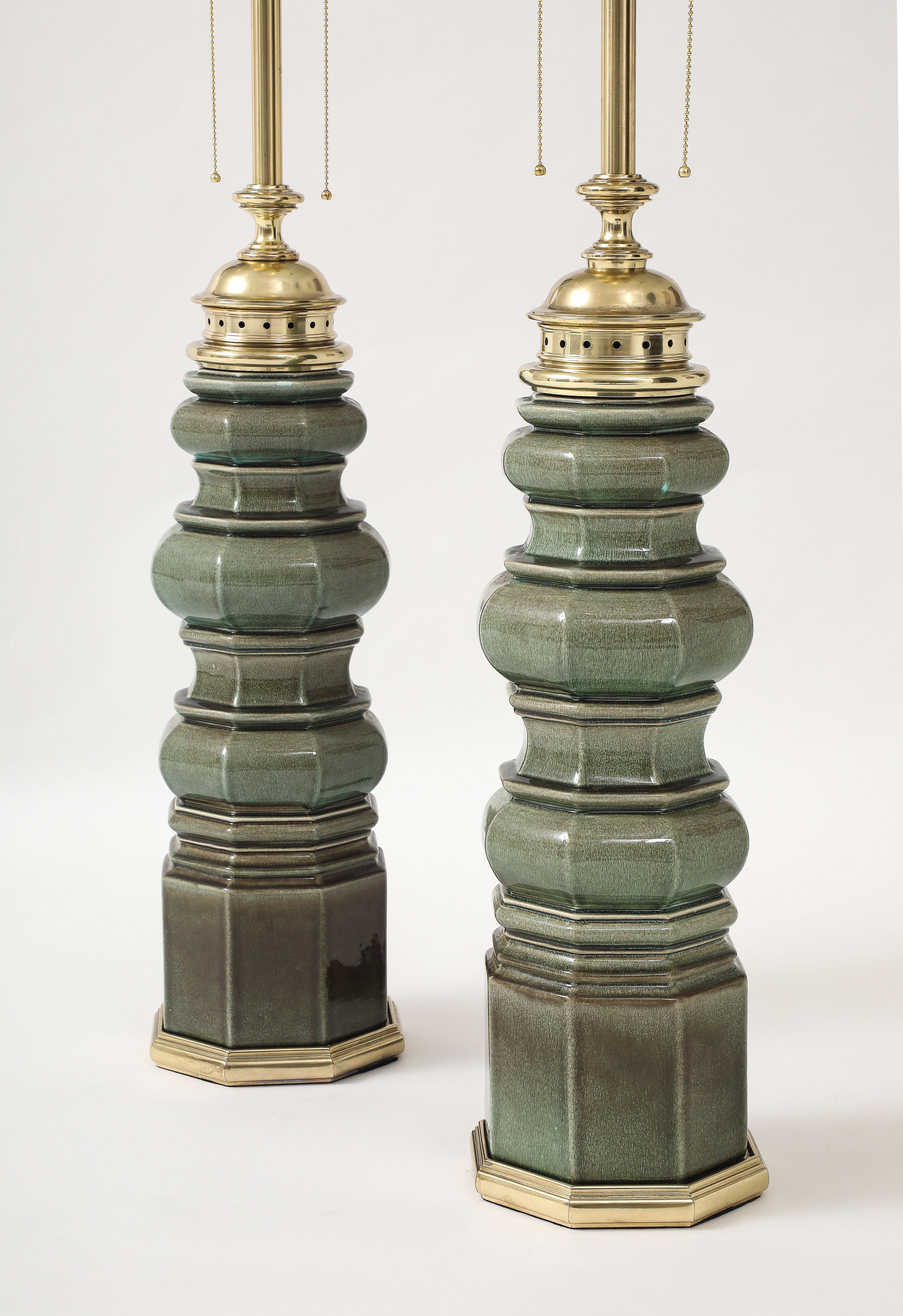 Stiffel Jade Grün Porzellan Lampen im Angebot 2