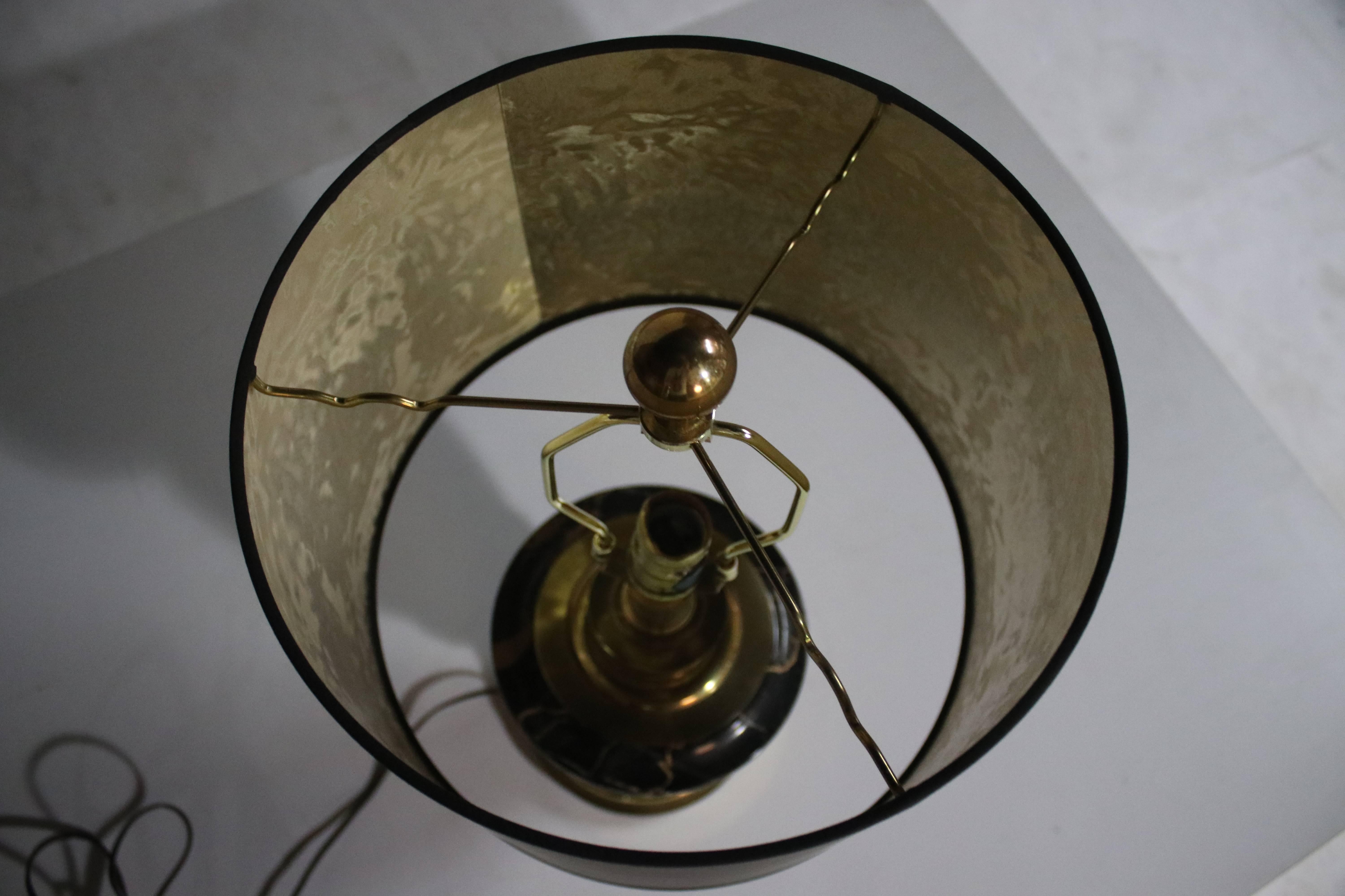 Late 20th Century Stiffel Marble and Brass Table Lamp