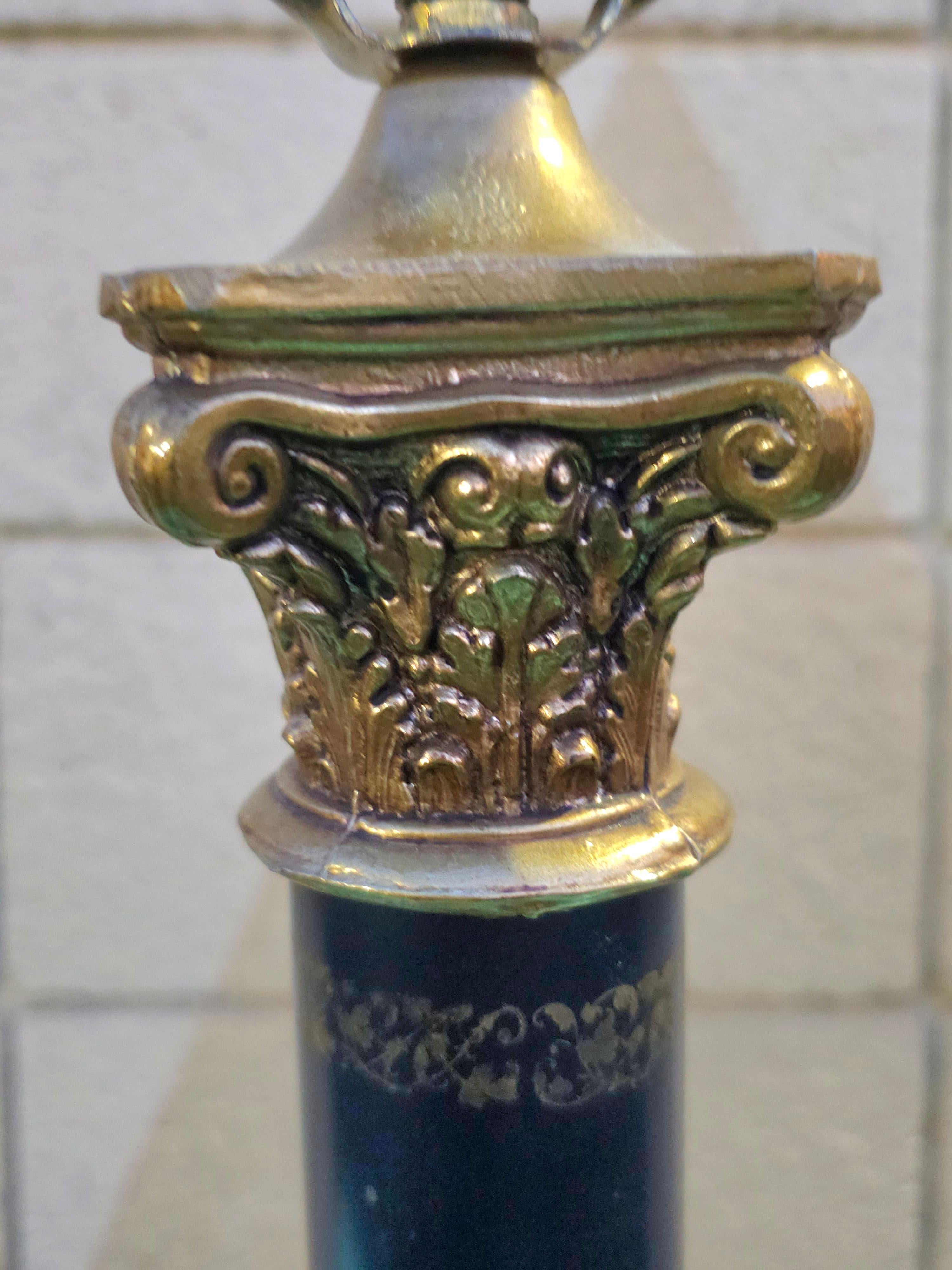 Mid-Century Modern Stiffel Mid-Century Greek Corinthian Column Table Lamp For Sale