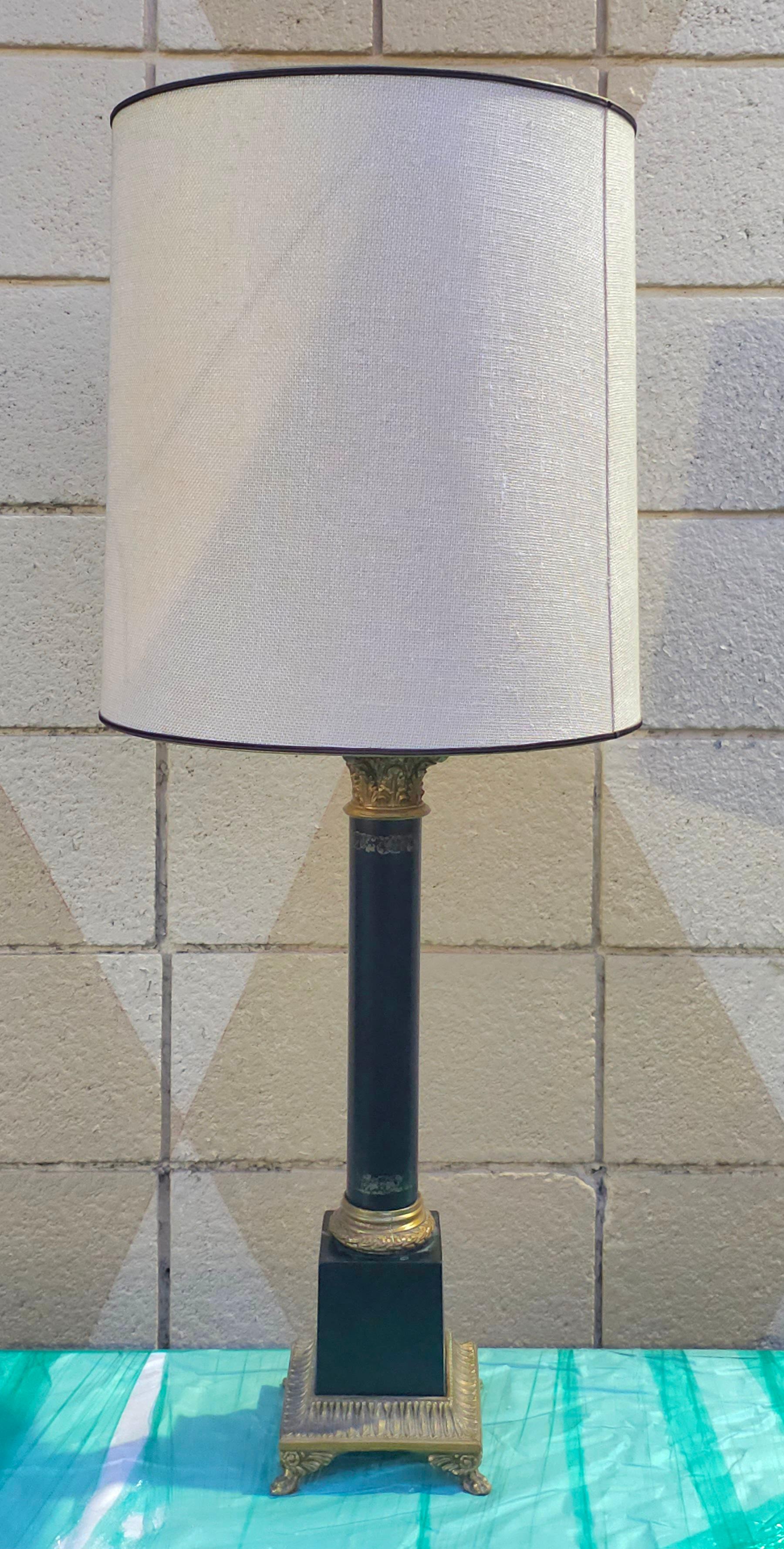 20th Century Stiffel Mid-Century Greek Corinthian Column Table Lamp For Sale