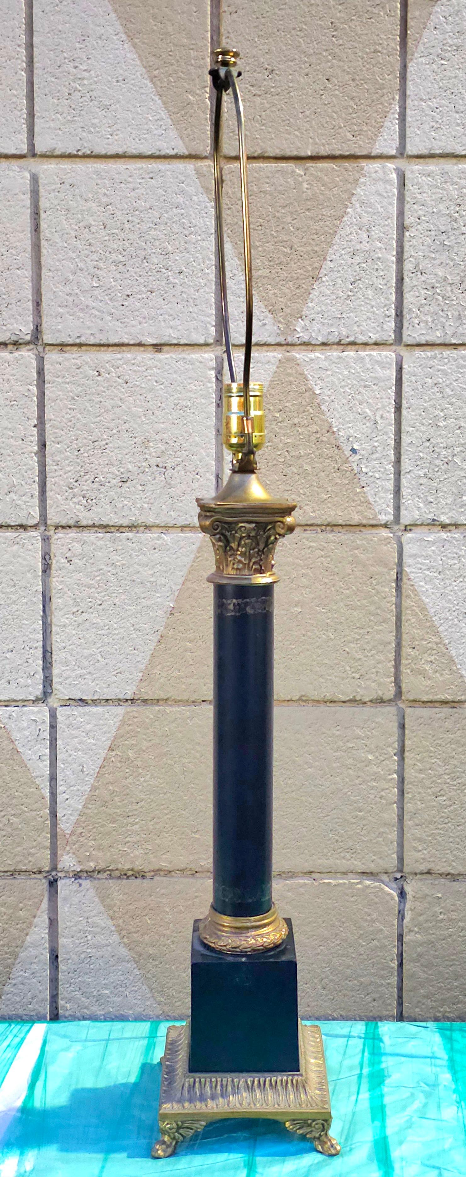 Stiffel Mid-Century Greek Corinthian Column Table Lamp For Sale 1