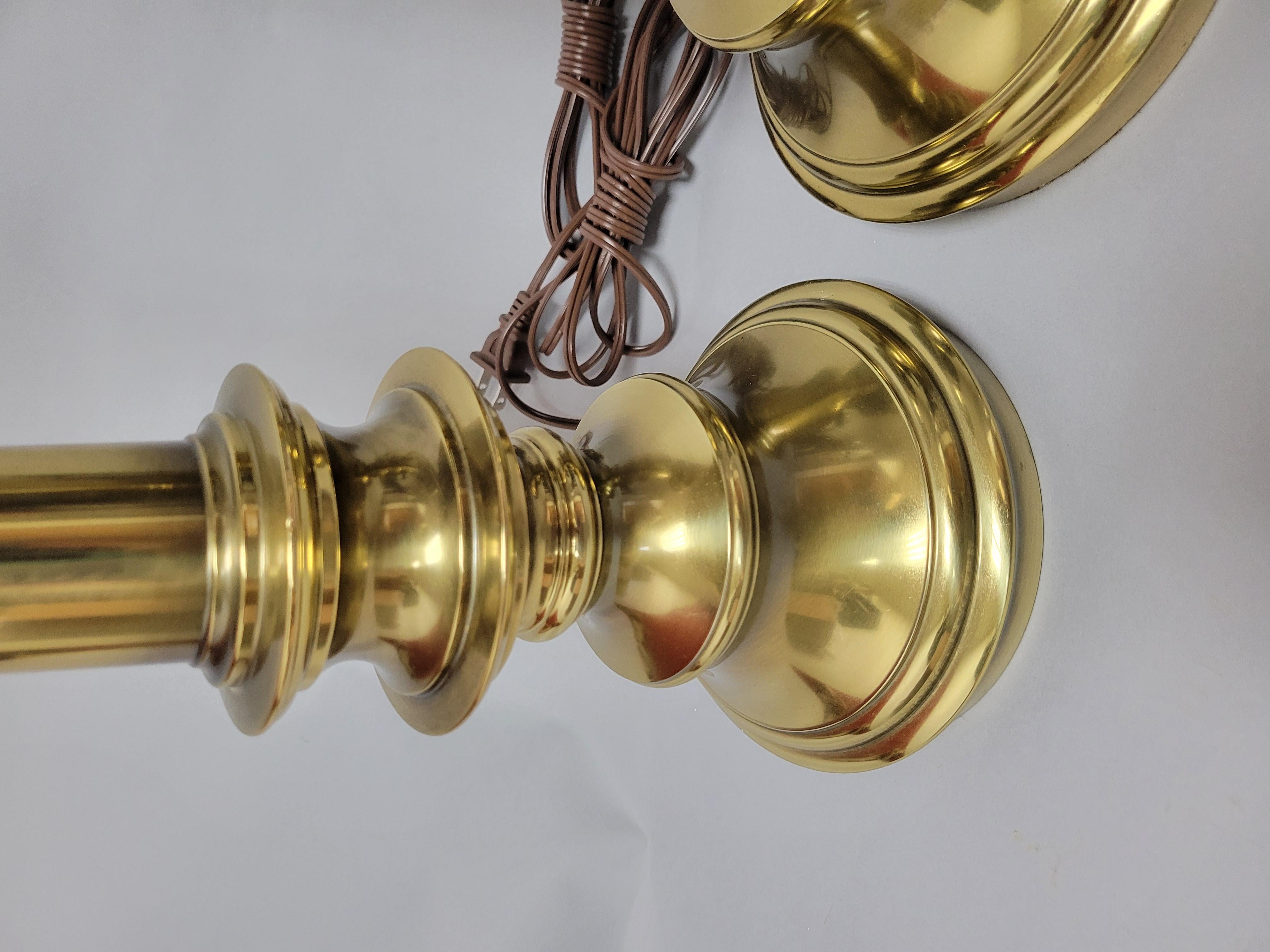 Stiffel Mid-Century Modern Brass Baluster Style Table Lamps-A Pair 8