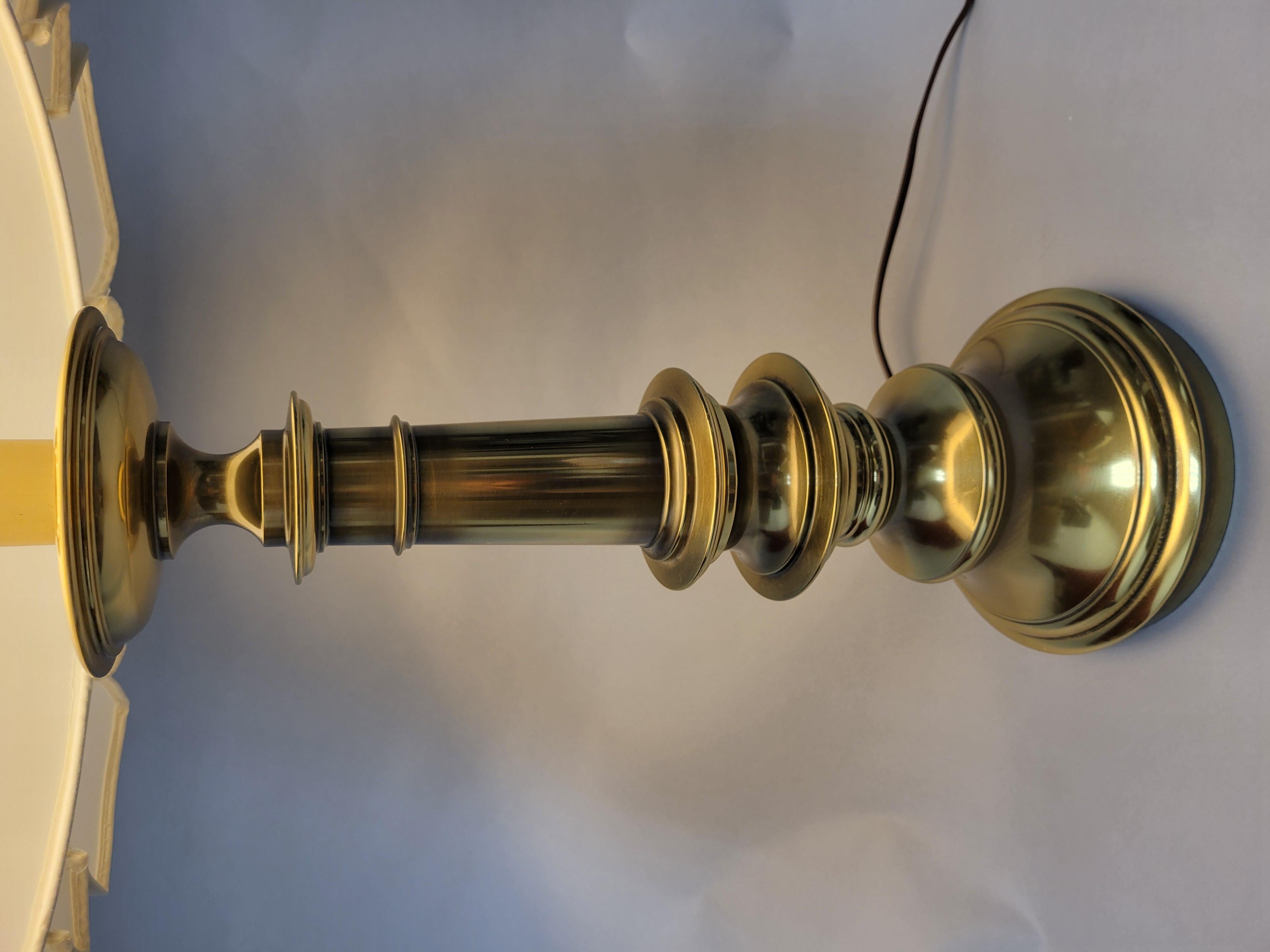 Stiffel Mid-Century Modern Brass Baluster Style Table Lamps-A Pair In Good Condition In Cincinnati, OH