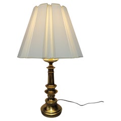 Stiffel Mid-Century Modern Brass Baluster Style Table Lamps-A Pair