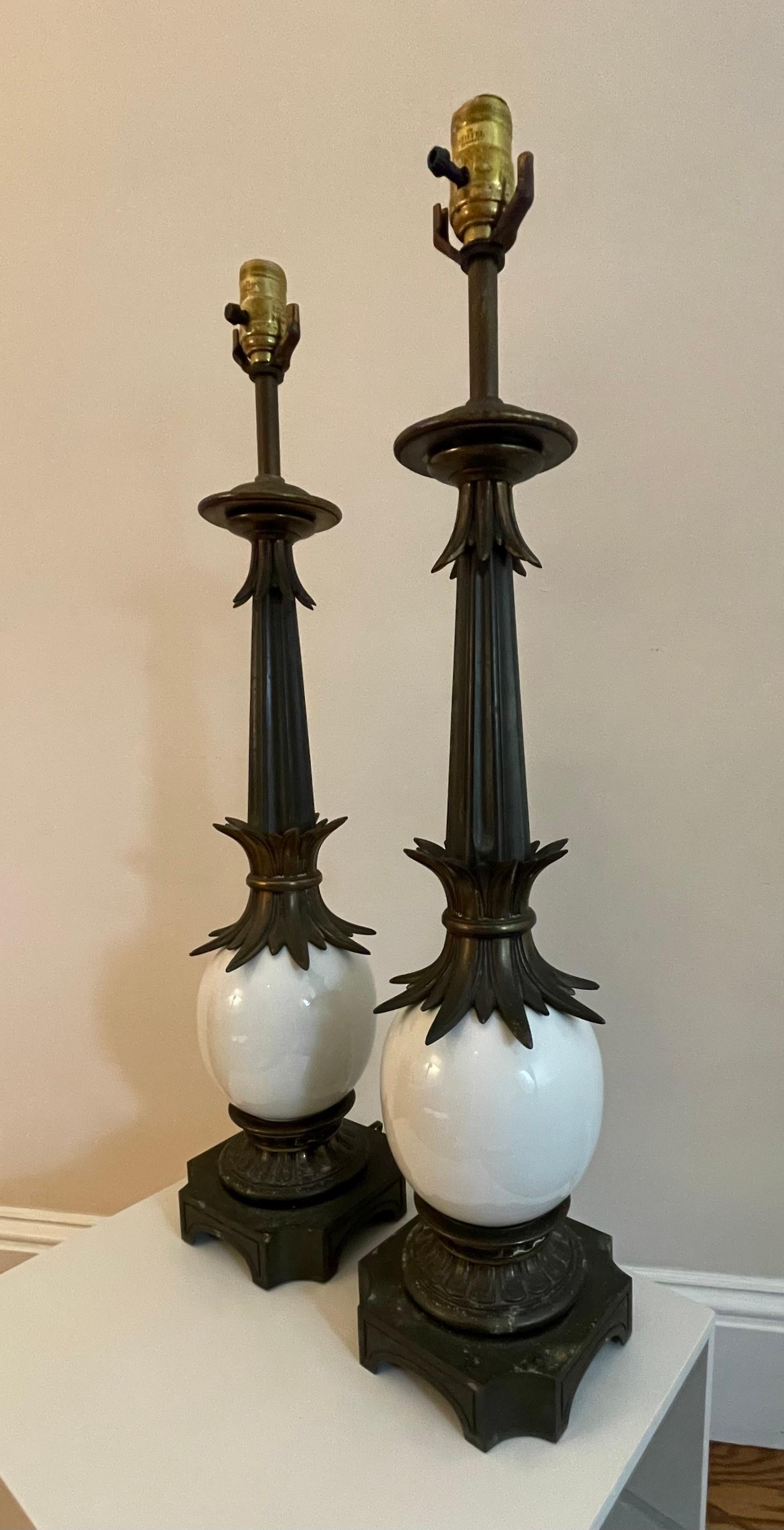 Stiffel Ostrich Egg Table Lamps For Sale 5