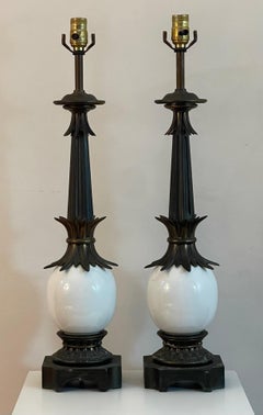 Stiffel Ostrich Egg Table Lamps