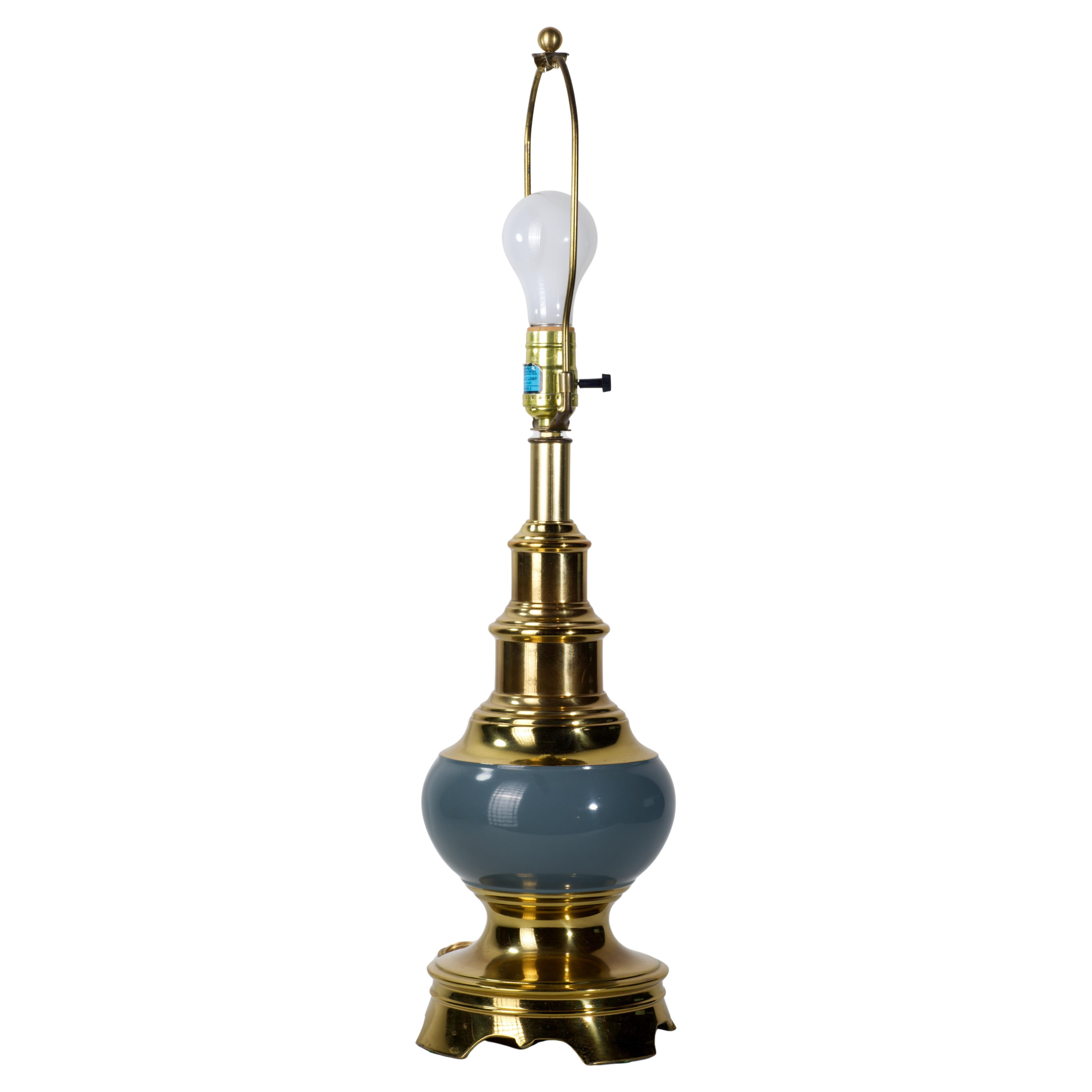 Stiffel Sculptural Table Lamp, Ceramic and Brass, Mid Century Modern