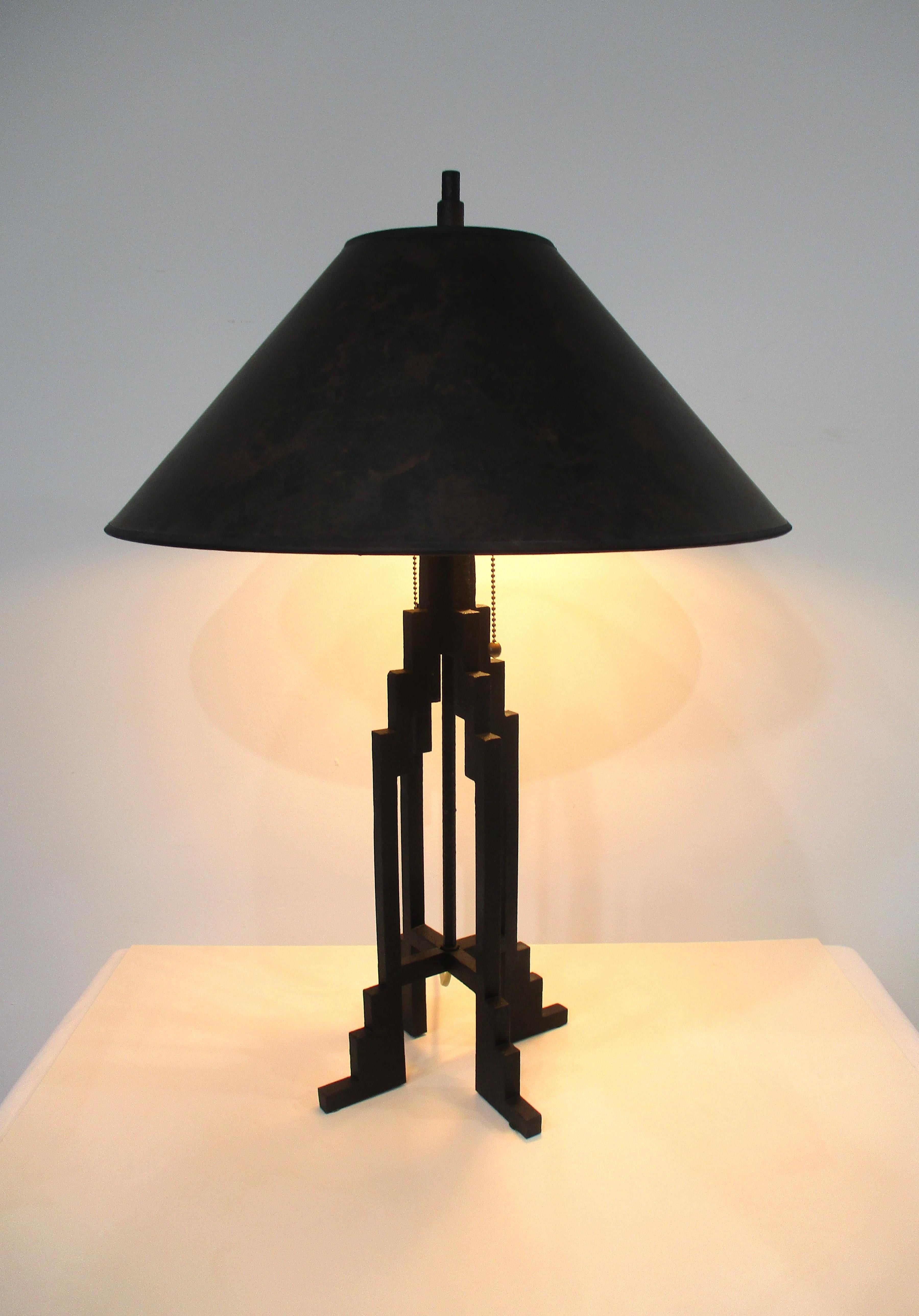 Stiffel Skyscraper Iron Table Lamp For Sale 4