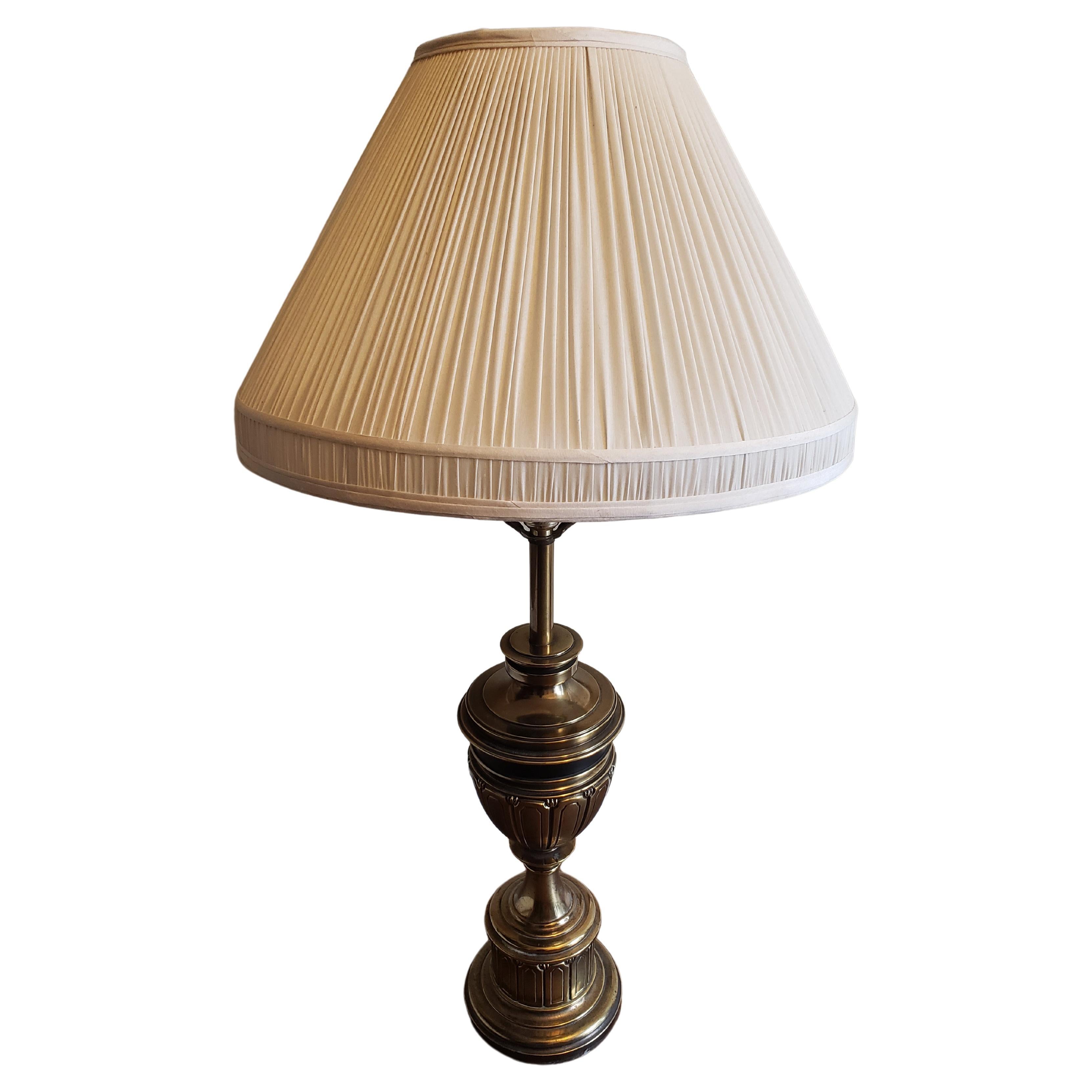 Stiffel Solid brass trophy table lamp, Circa 1960s
Measures 7