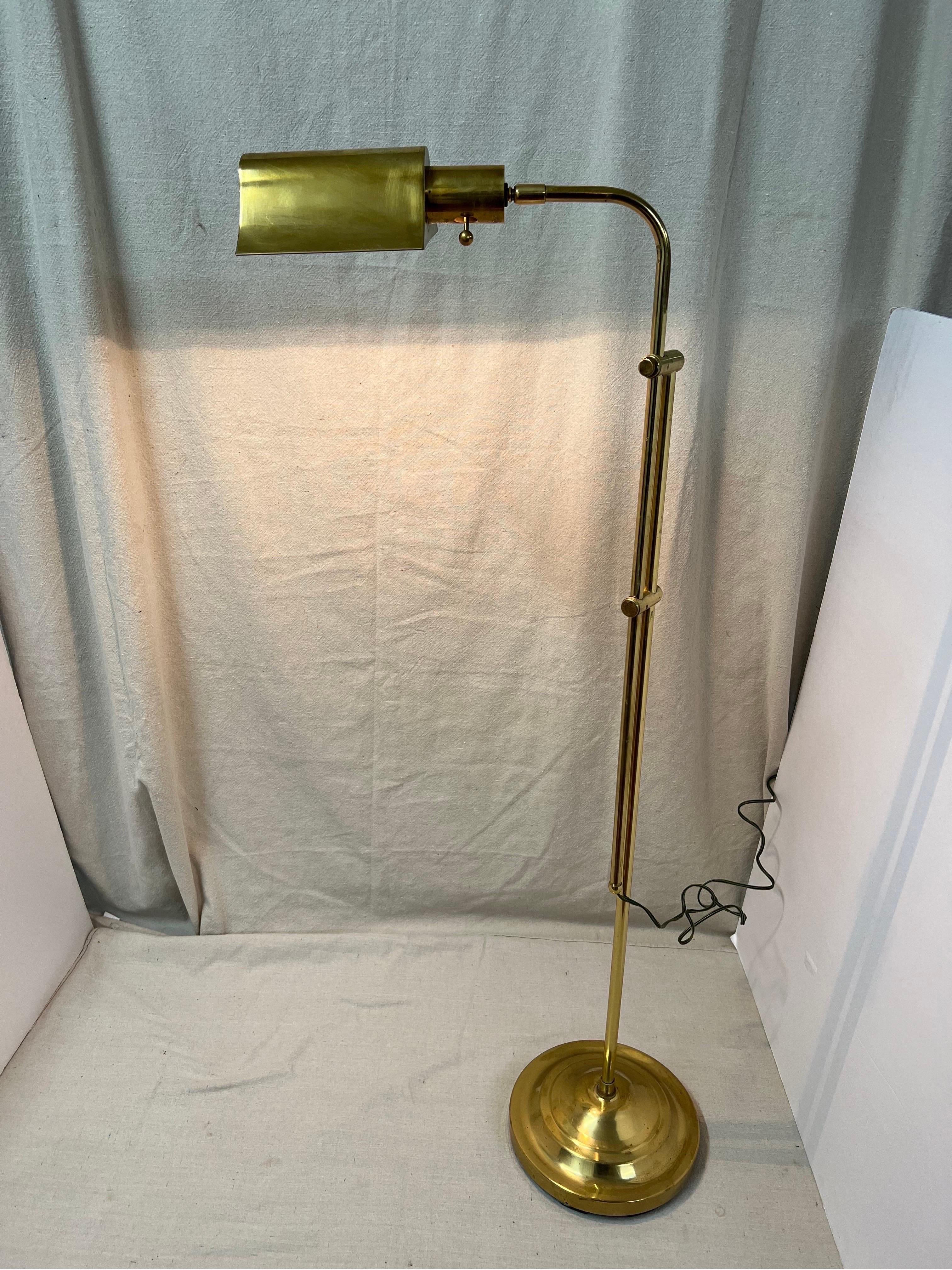 Mid-Century Modern Stiffel Style Brass Pharmacy Floor Lamp