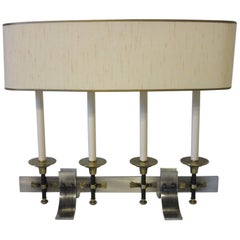Stiffel styled Brass / Brushed Metal Table Lamp