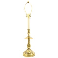 Stiffel Traditional Style Brass Candlestick Table Lamp