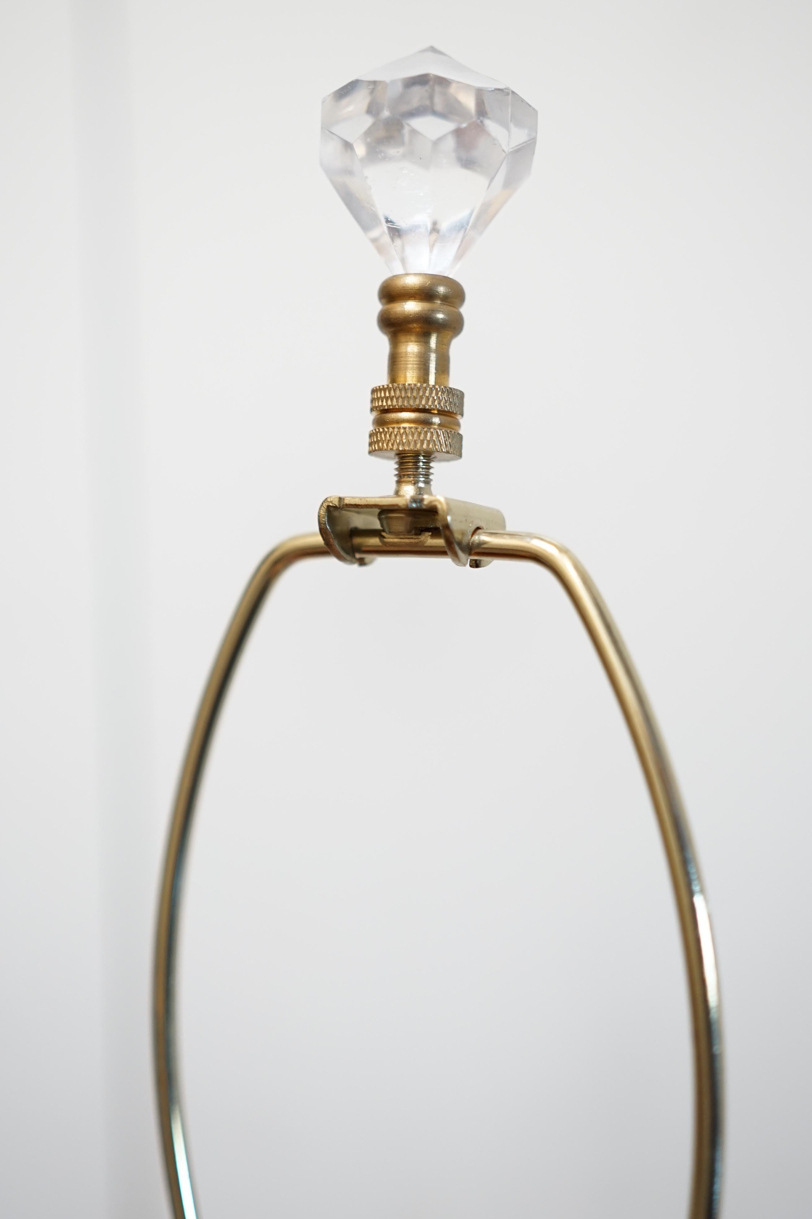 Stiffel Vintage Assembled Set of Egg Shell Ceramic and Brass Table Lamps (Lampe de table en céramique et laiton) en vente 5