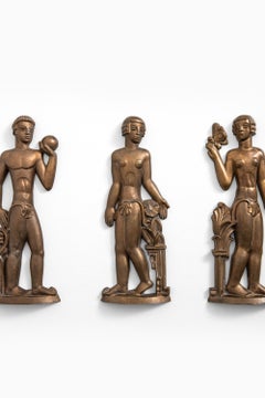 Stig Blomberg Reliefs in Bronze by ASEA in Sweden