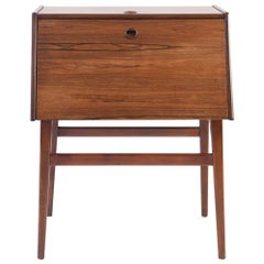 Stig Bolaget Malmo Swedish Rosewood Cutlery Cabinet with Cutlery Set