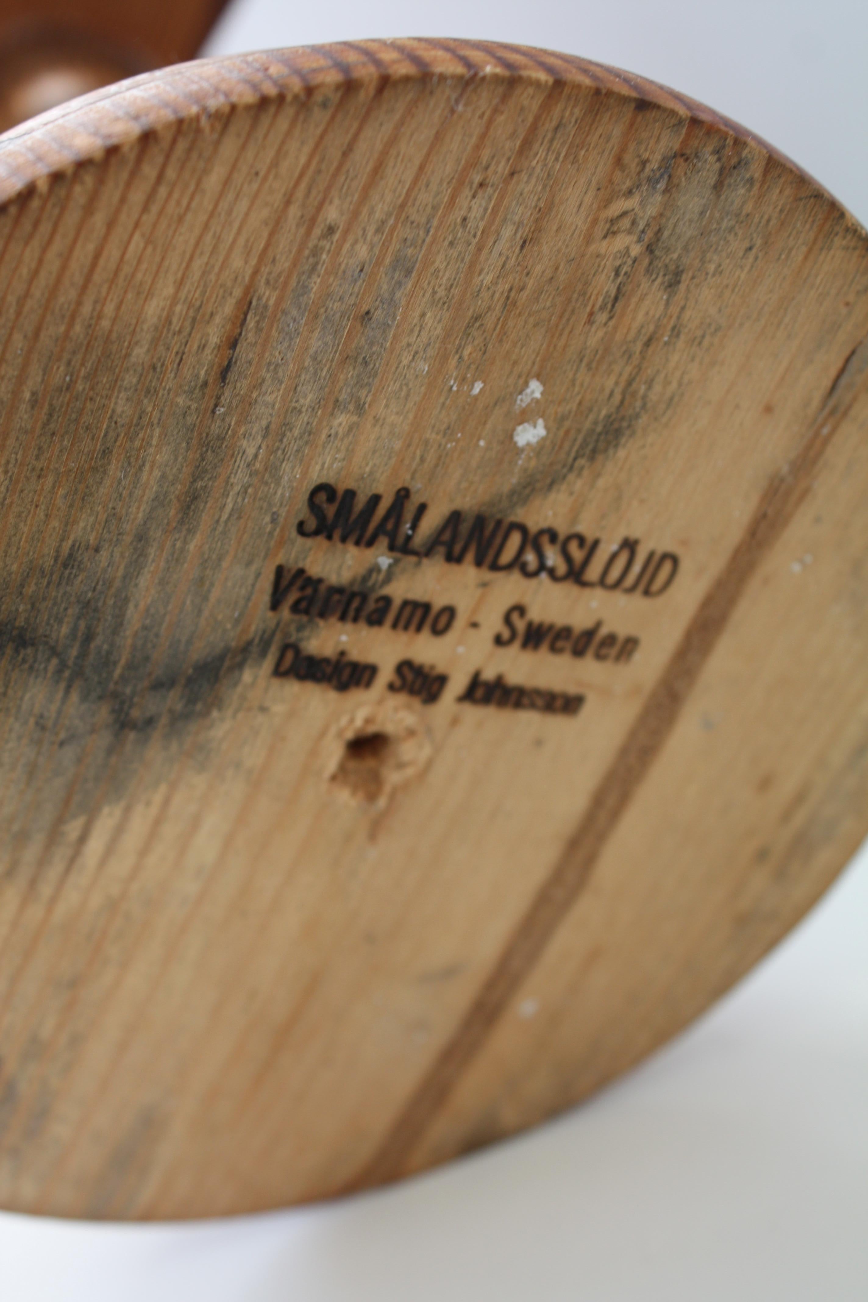 Stig Johnsson, Smålandsslöjd, 1960 Candelabro a cinque bracci in Wood svedese in vendita 6