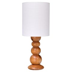 Stig Johnsson Swedish Modern Table Lamp in Solid Pine, Smålandsslöjd, 1970s