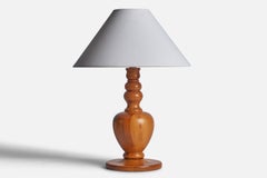 Stig Johnsson, Table Lamp, Pine, Sweden, 1960s