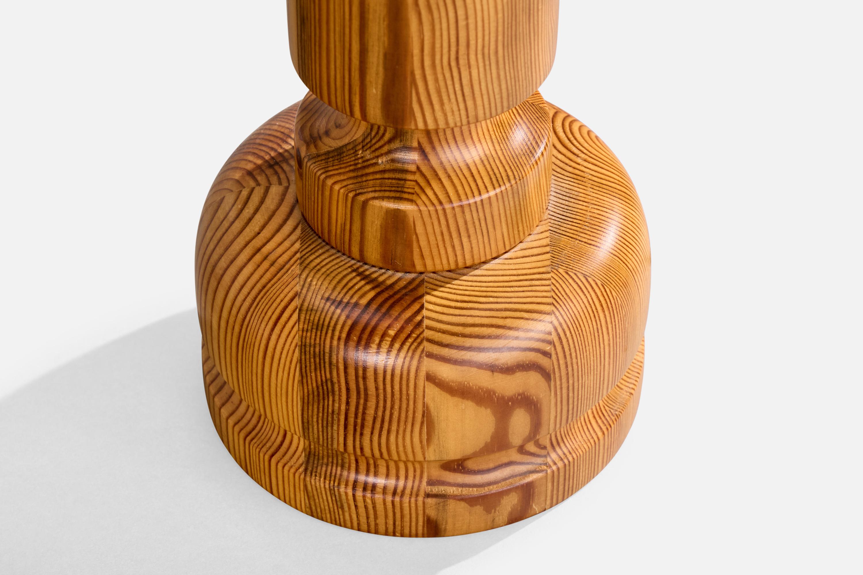 Stig Johnsson, Table Lamp, Pine, Sweden, 1970s For Sale 2