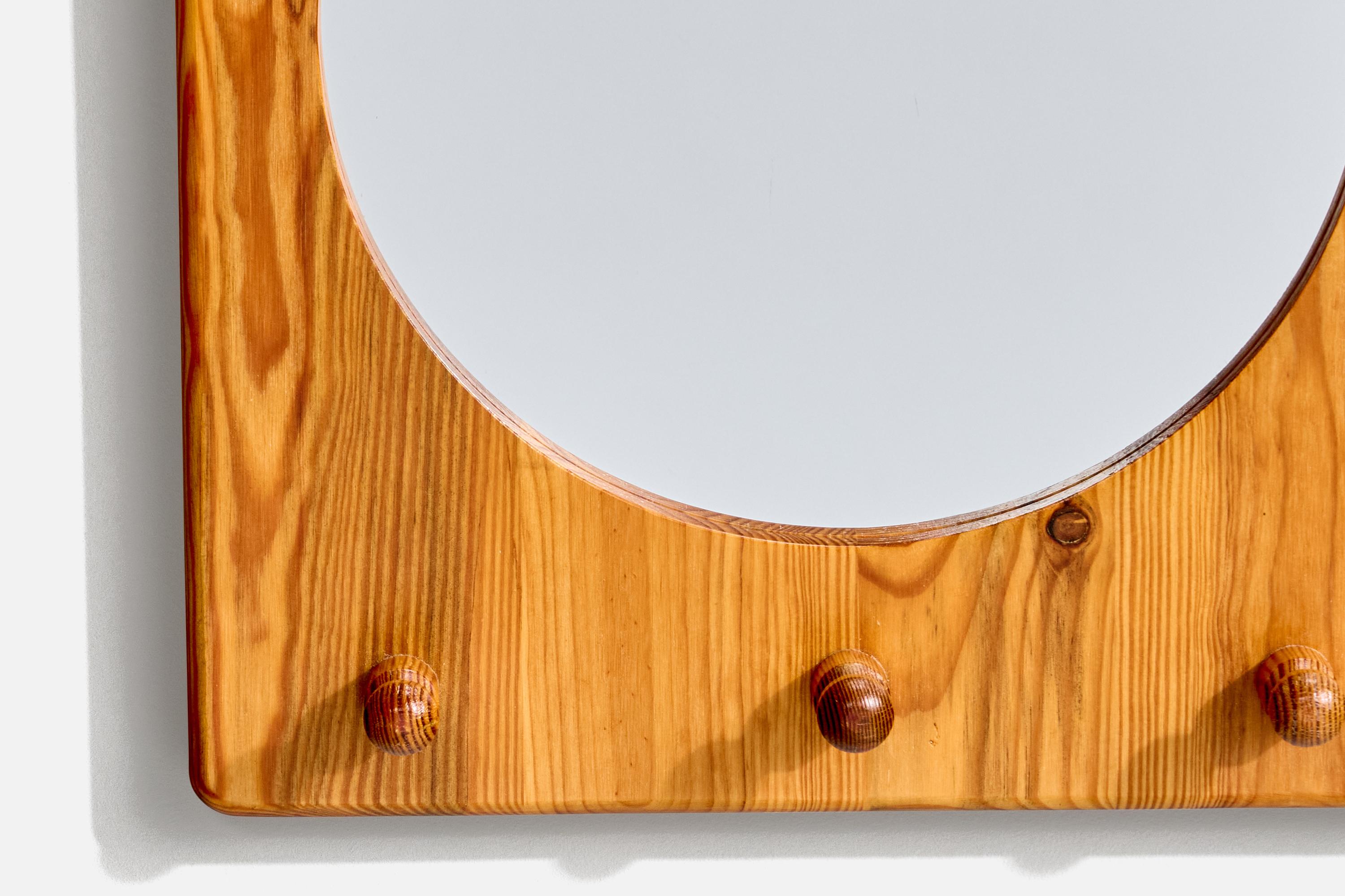 Pin Stig Johnsson, miroir mural, pin, Suède, années 1970 en vente
