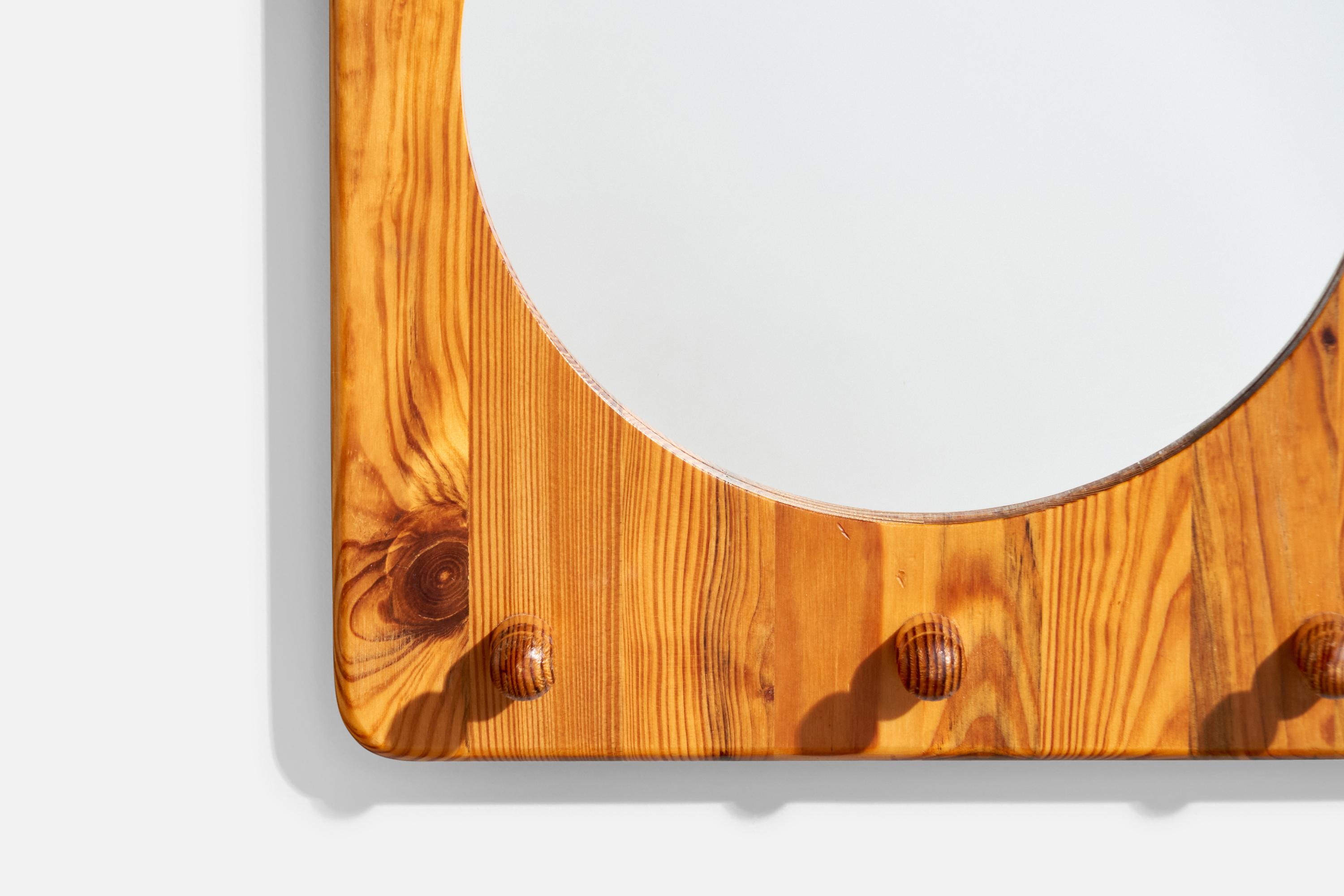 Pin Stig Johnsson, miroir mural, pin, Suède, années 1970 en vente