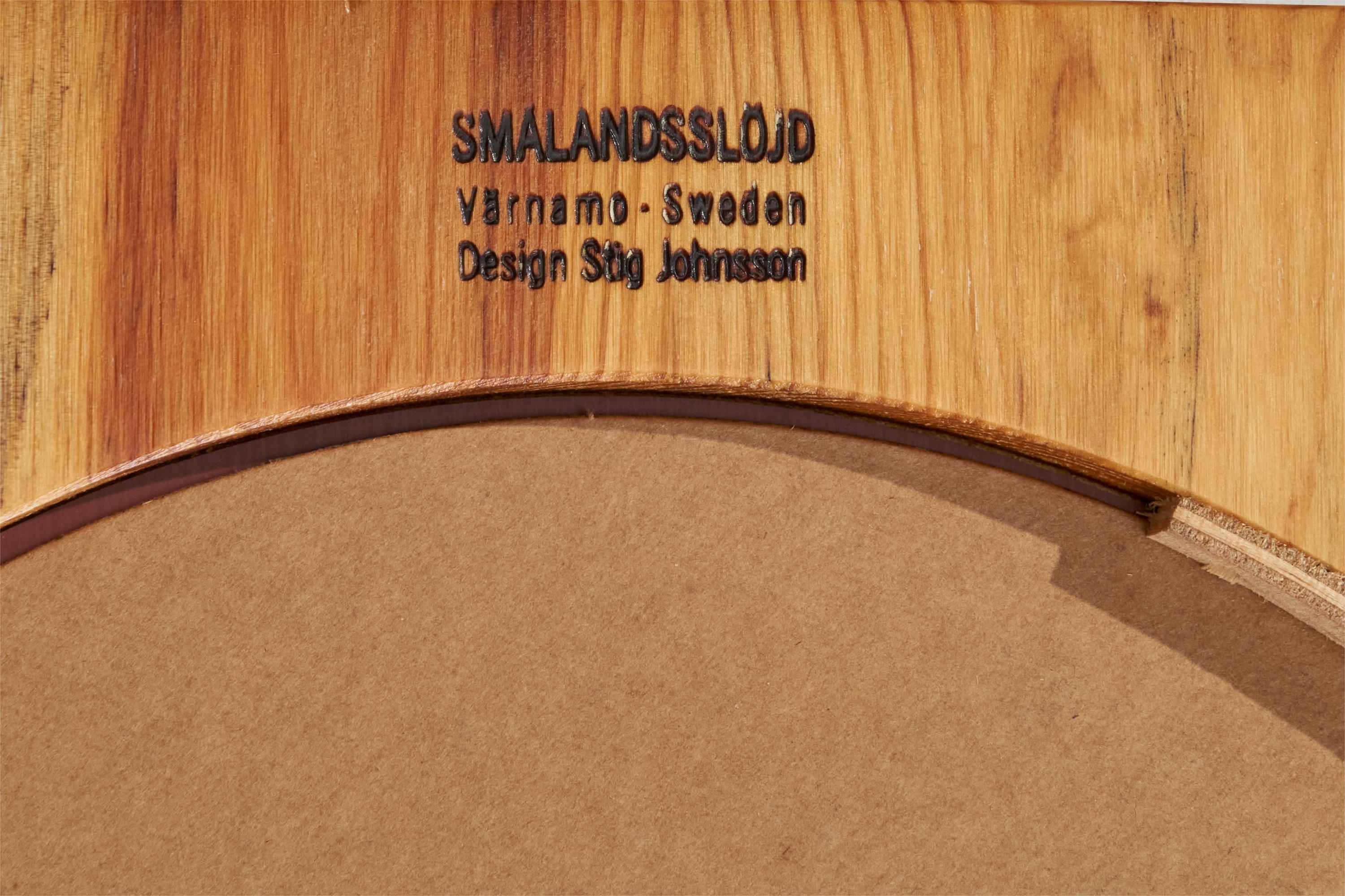 Stig Johnsson, Wall Mirror, Pine, Sweden, 1970s For Sale 2