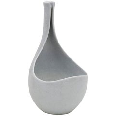 Stig Linberg White "Pungo" Scandinavian Modern Ceramic Flower Vase, 1953