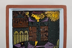 Stig Lindberg '1916-1982' per Gustavsberg, Piatto di Carnevale / Ciotola in gres