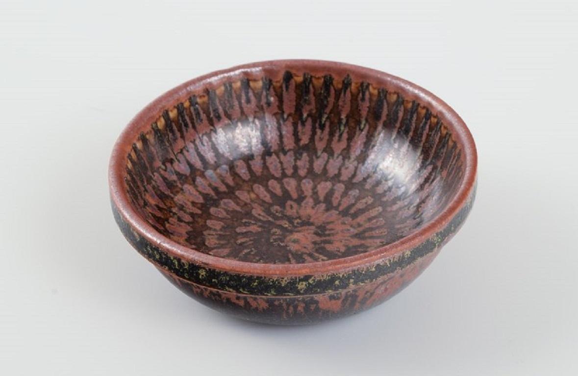 Scandinavian Modern Stig Lindberg for Gustavsberg Studio, Miniature Ceramic Bowl For Sale